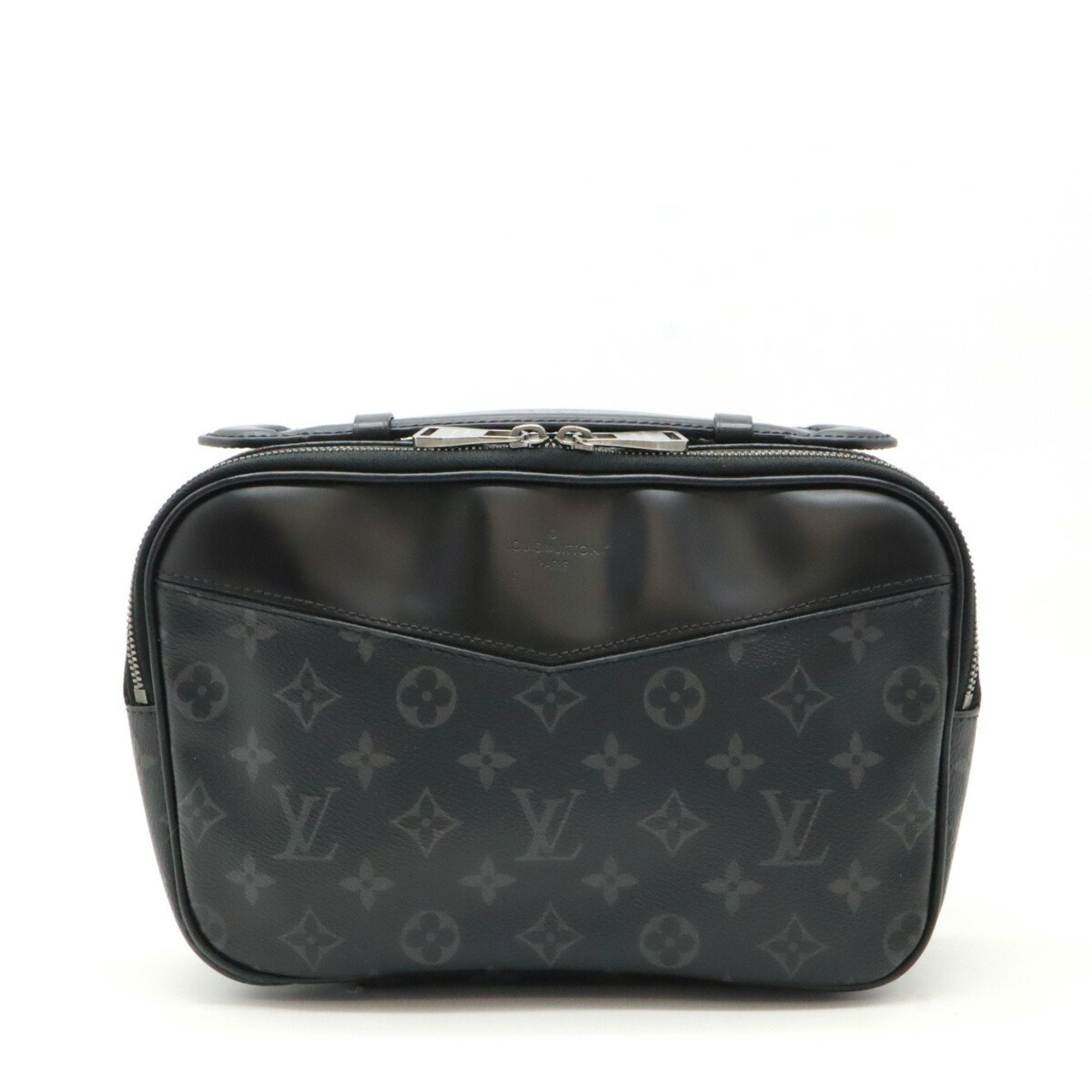 Louis Vuitton Black Gray Monogram Eclipse Leather Clutch Bag Fanny Pack (Pre-Owned)