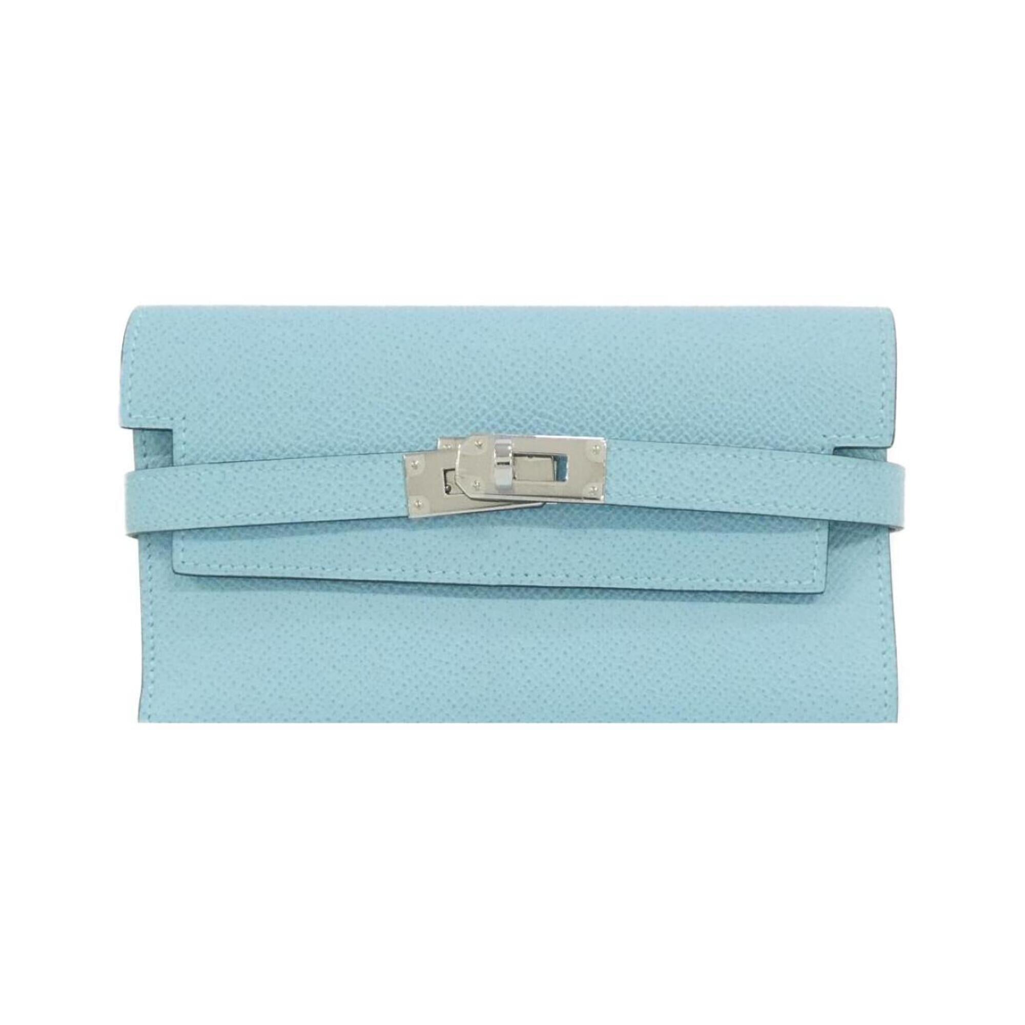 Hermes Blue Atoll Epsom Leather Long Wallet (Bi-Fold) (Pre-Owned)
