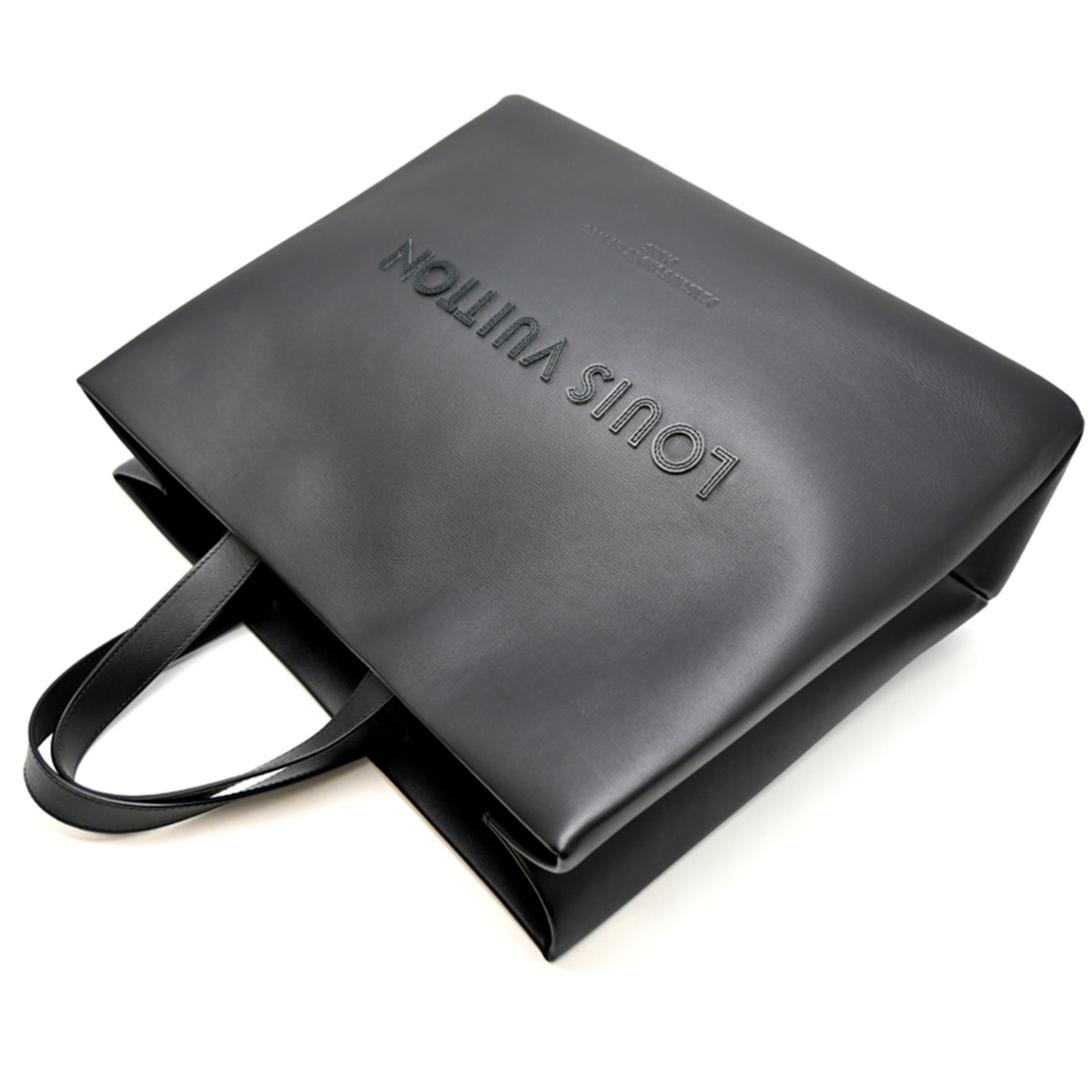 Louis Vuitton Black Leather Tote Bag (Pre-Owned)