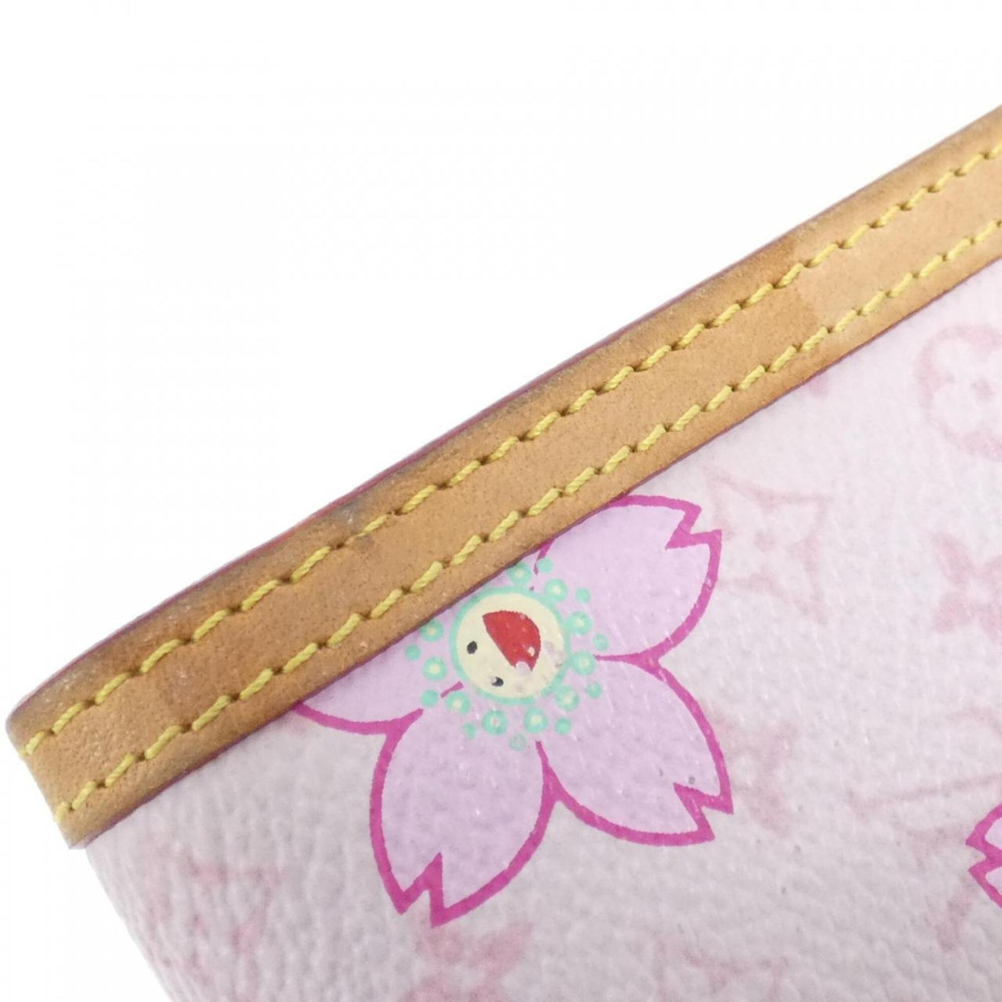 Louis Vuitton Rose Coated Canvas Long Wallet (Tri-Fold) (Pre-Owned)