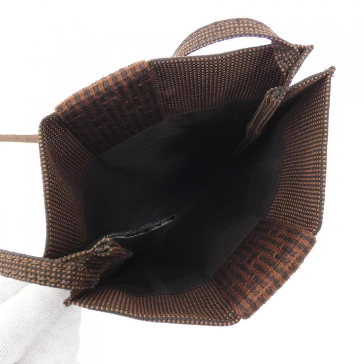 Hermes Brown Canvas Pochette Shoulder Bag (Pre-Owned)