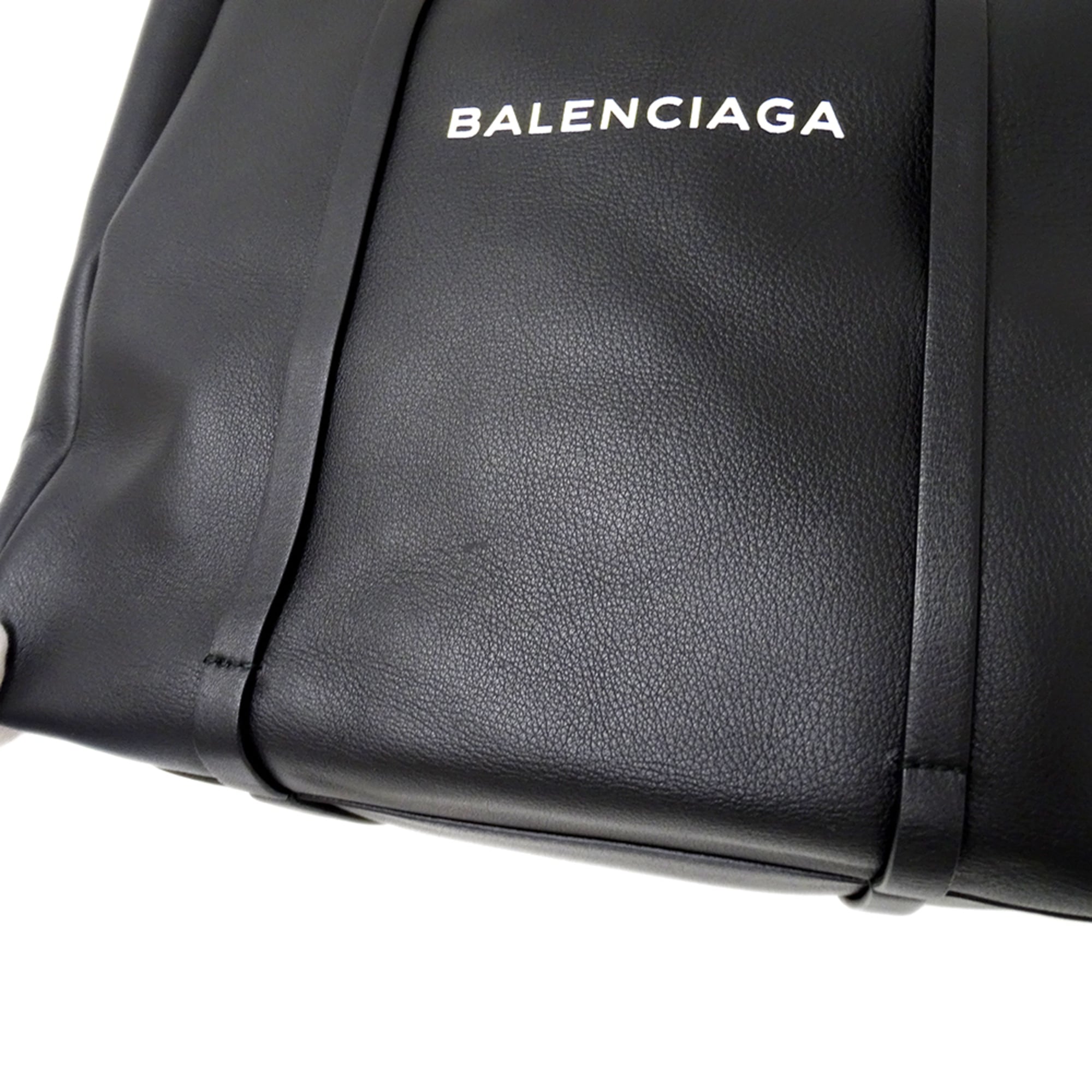 Balenciaga Black Leather Handbag Tote Bag (Pre-Owned)