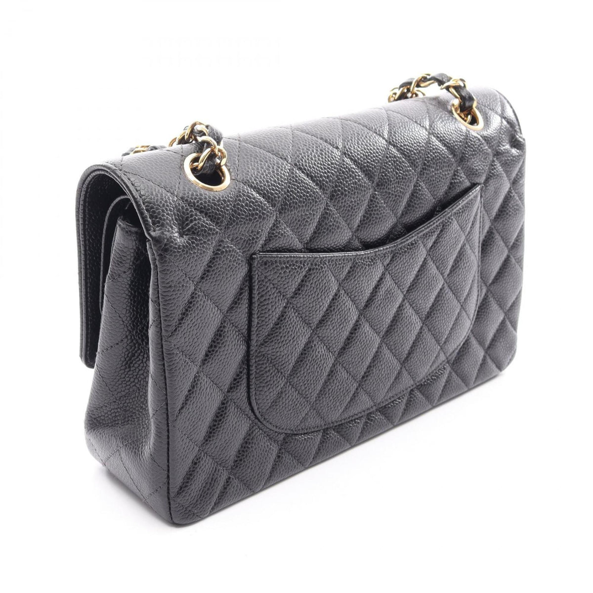 Chanel Black Grained Calfskin Handbag Shoulder Bag (Pre-Owned)