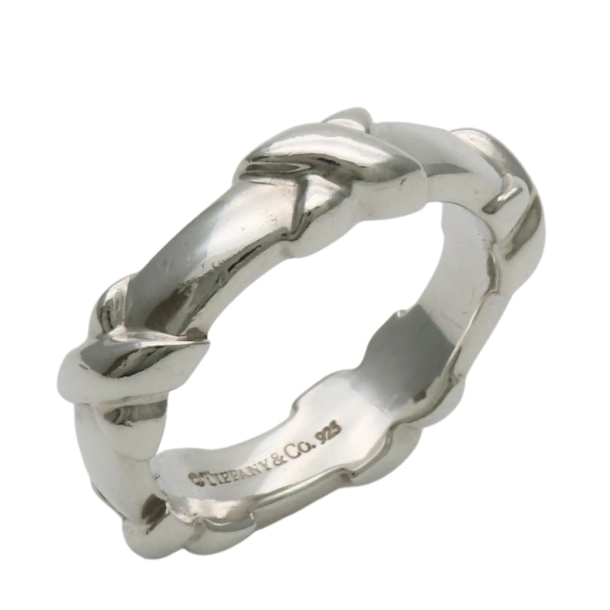 Tiffany Silver Silver 925 Band Ring (Pre-Owned)