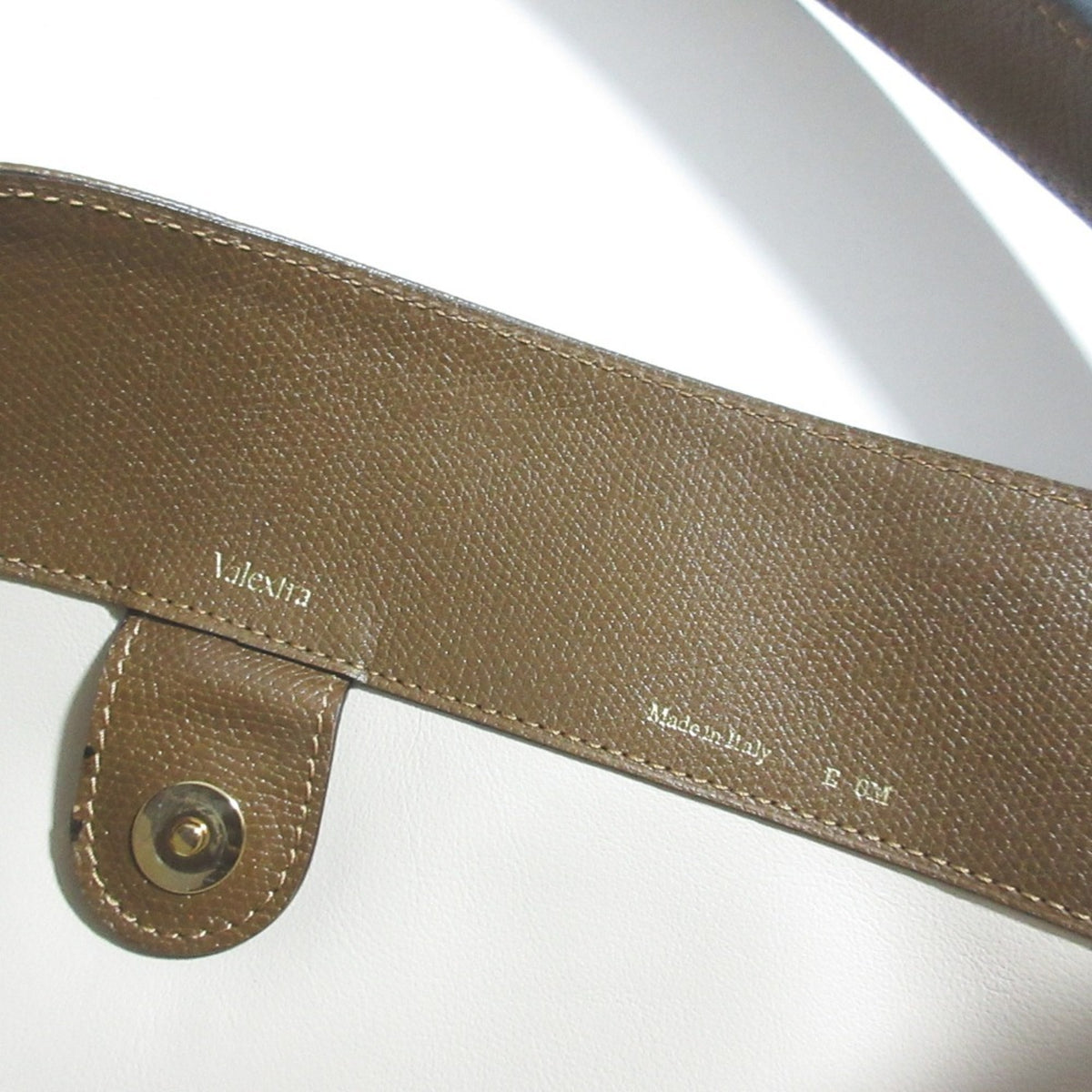 Valextra Brown Leather Shoulder Bag Tote Bag (Pre-Owned)