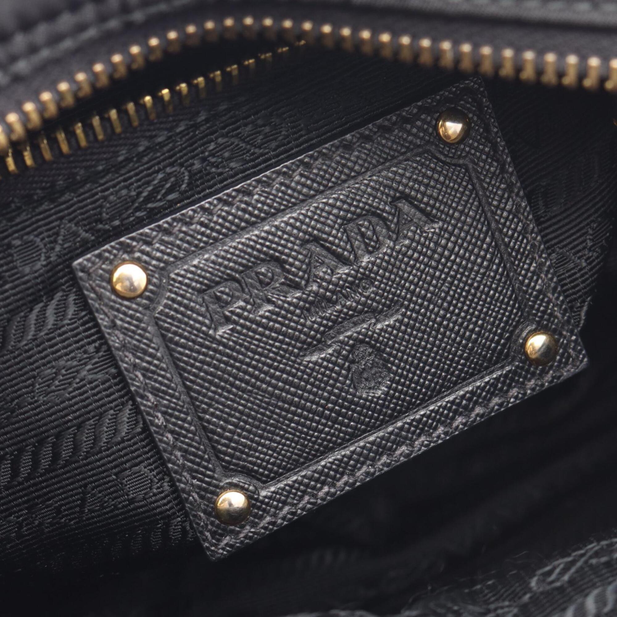 Prada Black Nylon Saffiano Shoulder Bag (Pre-Owned)
