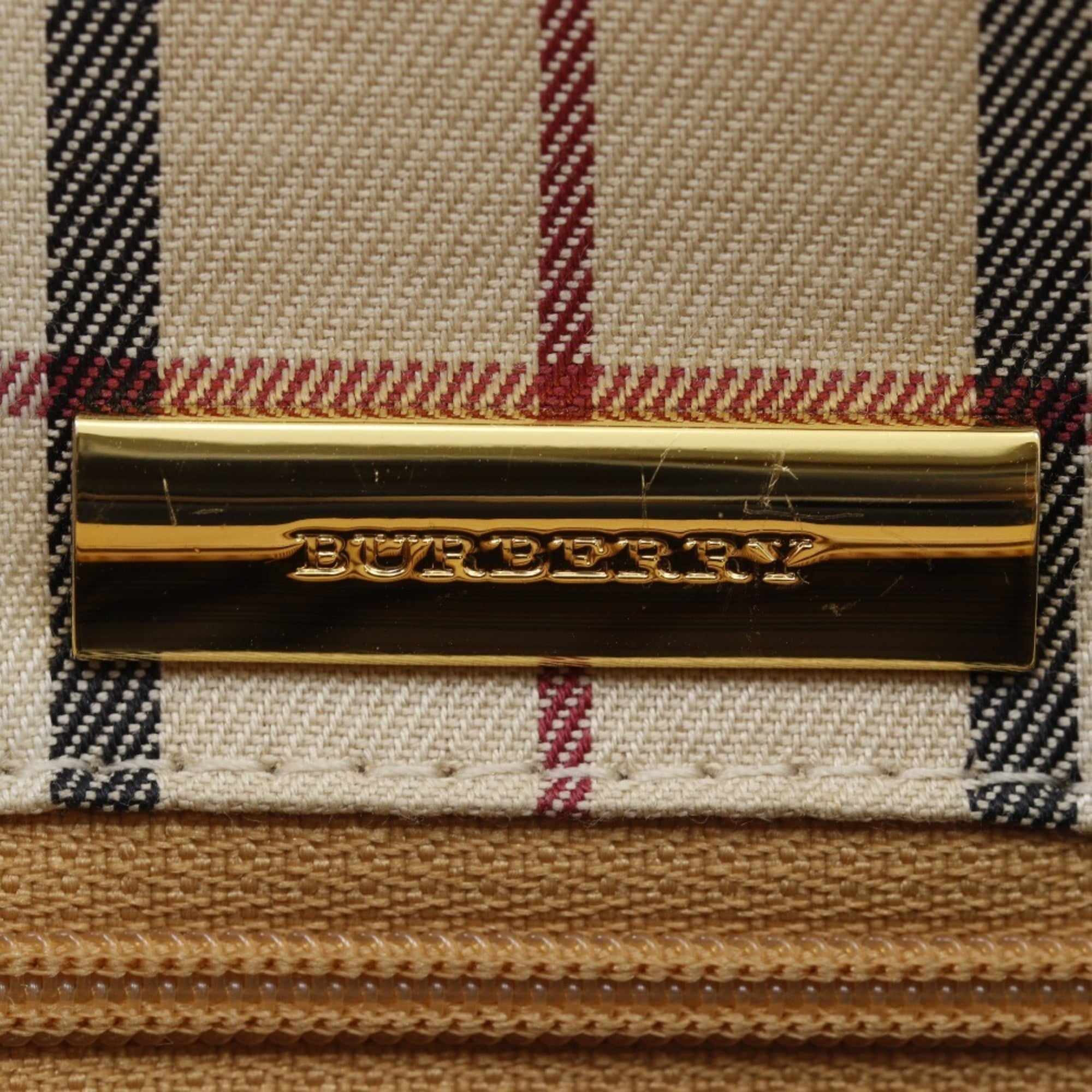 Burberry Beige Leather Handbag Tote Bag (Pre-Owned)