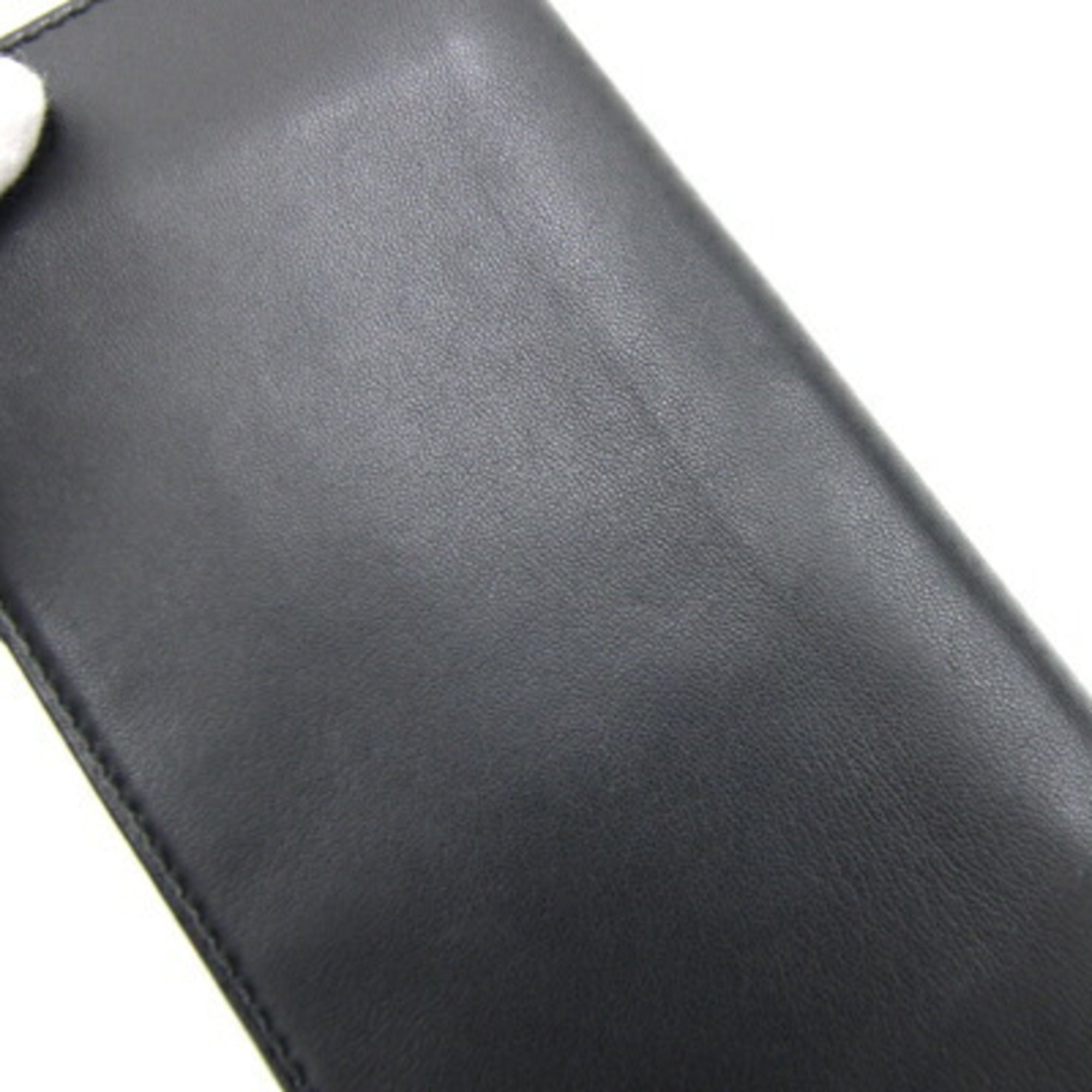 Salvatore Ferragamo Black Leather Long Wallet (Bi-Fold) (Pre-Owned)