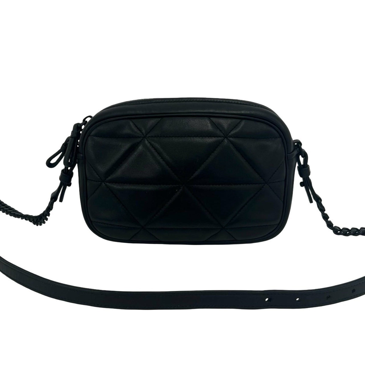Prada Black Leather Pochette Shoulder Bag (Pre-Owned)
