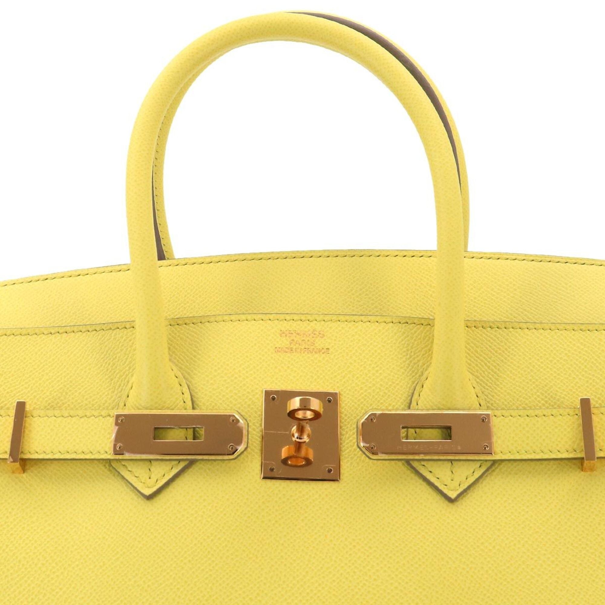 Hermes Lime Epsom Leather Handbag (Pre-Owned)