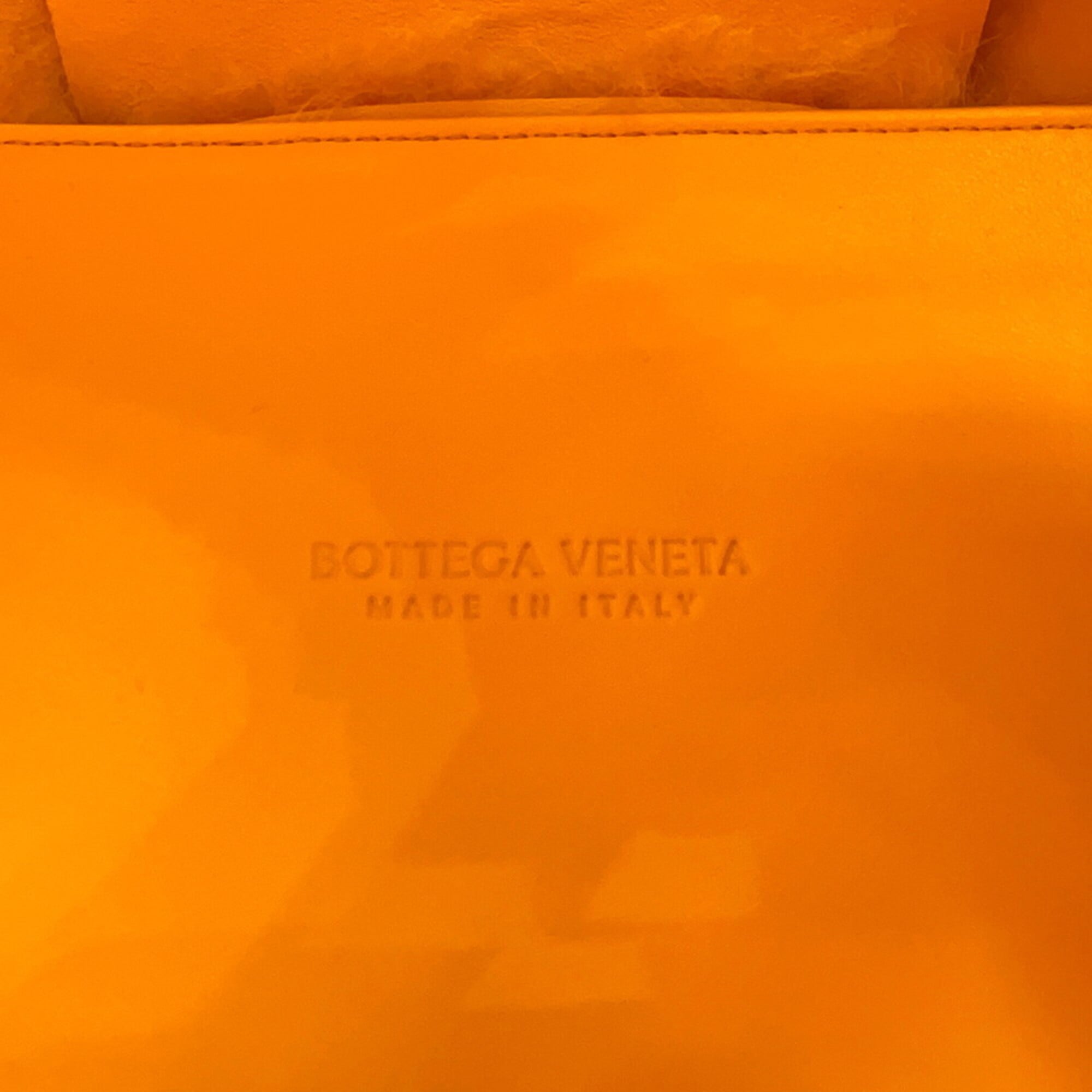 Bottega Veneta Yellow Leather Handbag Pouch (Pre-Owned)