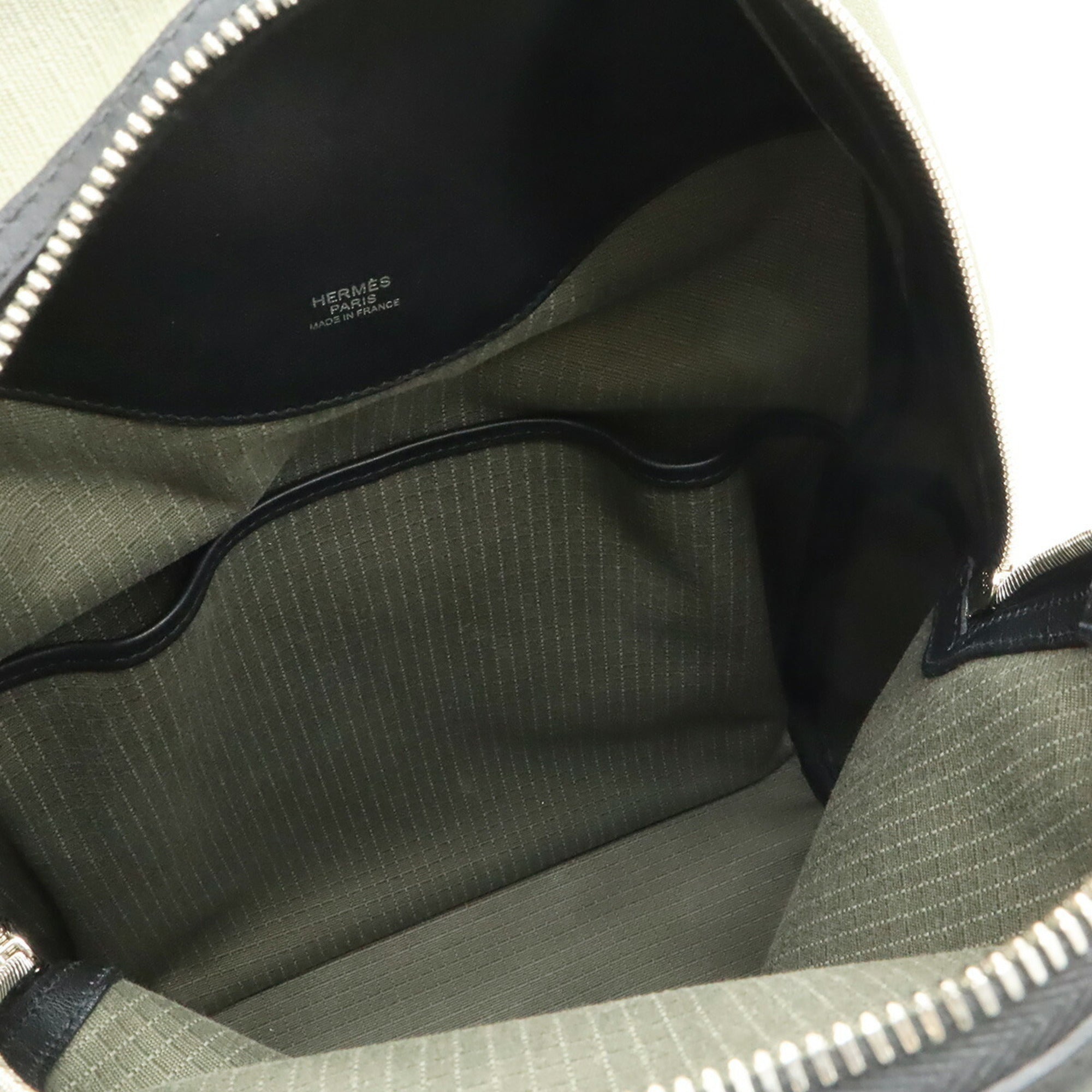 Hermes Black Khaki Swift Leather Backpack (Pre-Owned)