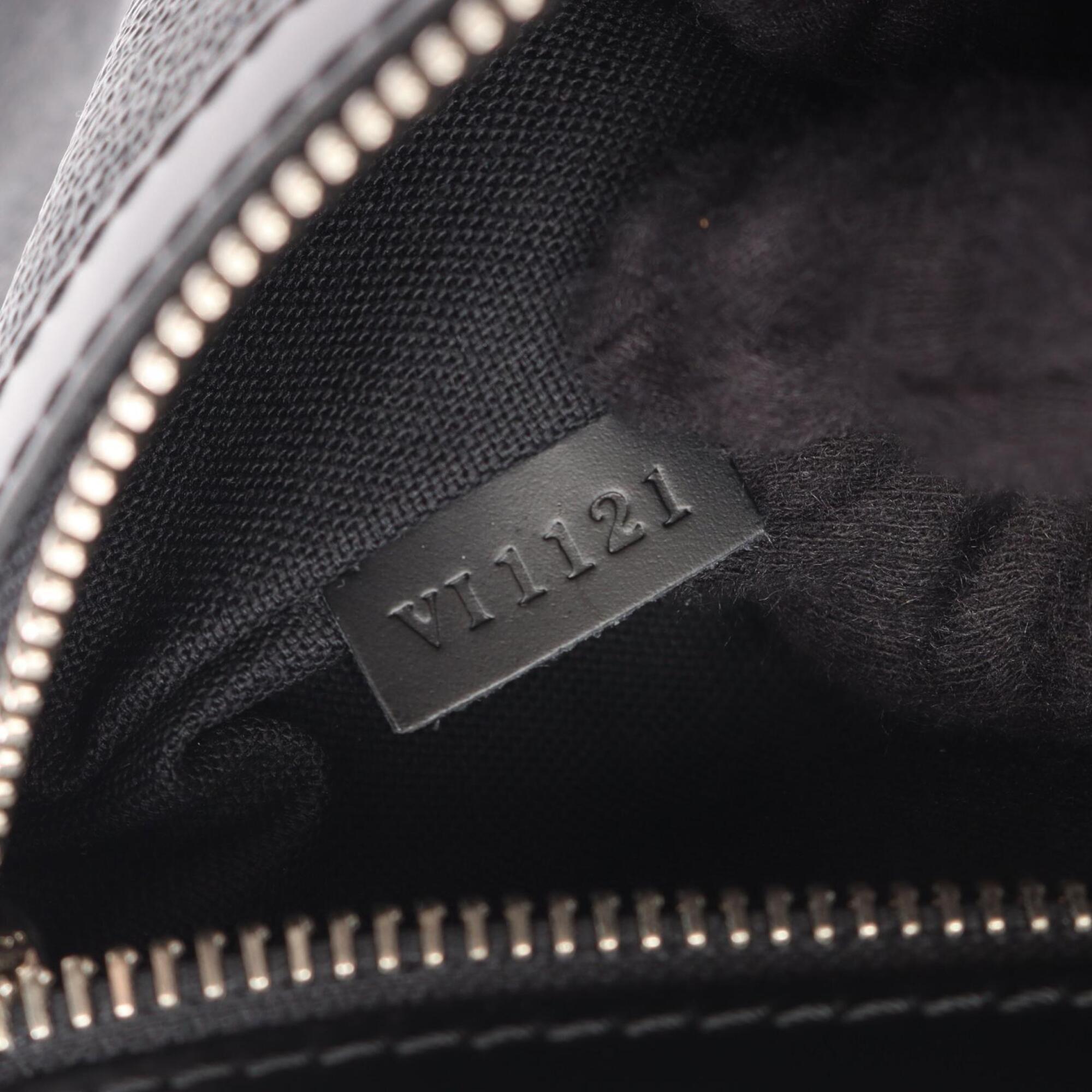 Louis Vuitton Black Coated Canvas Pvc Damier Graphite Leather Handbag Shoulder Bag (Pre-Owned)