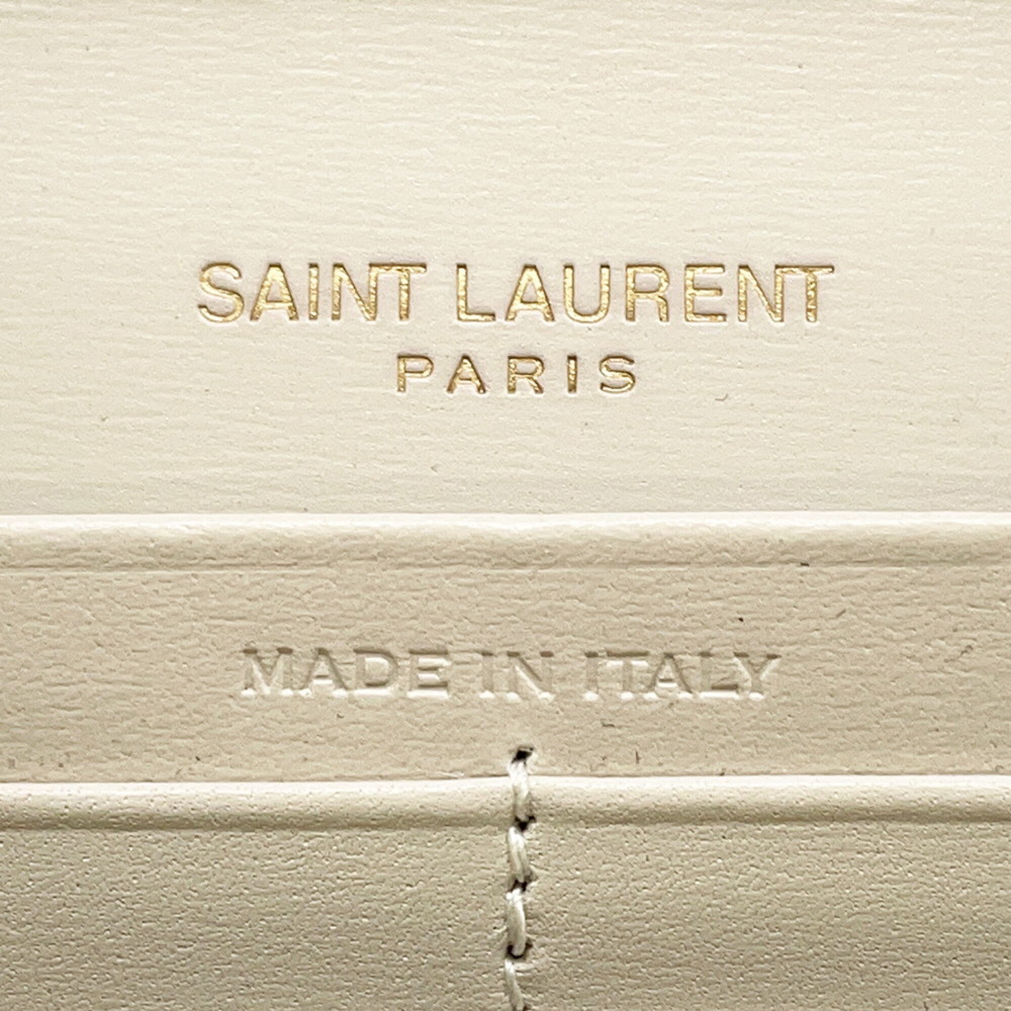 Saint Laurent White Chain/Shoulder Wallet (Pre-Owned)
