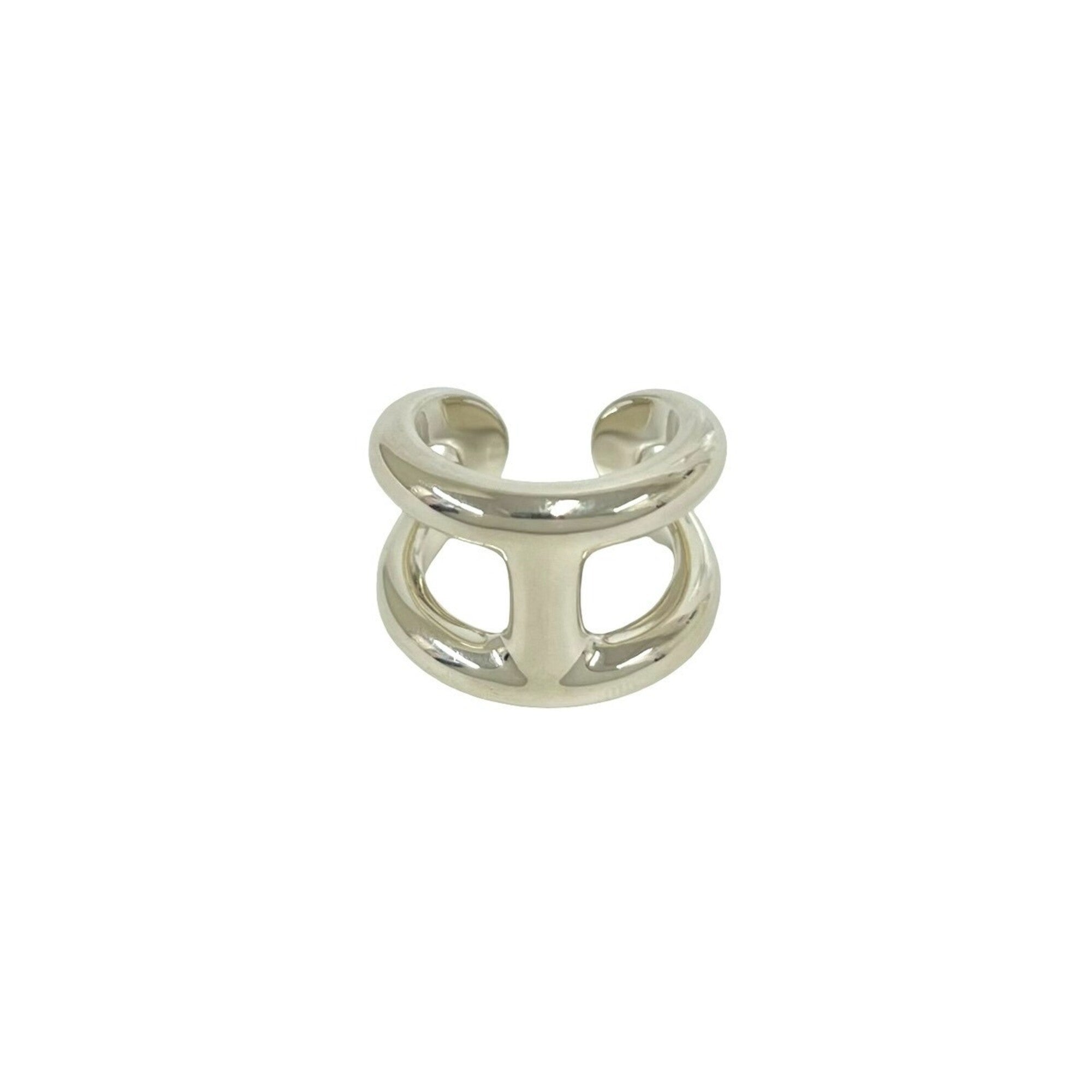 Hermes Silver Silver 925 Band Ring (Pre-Owned)