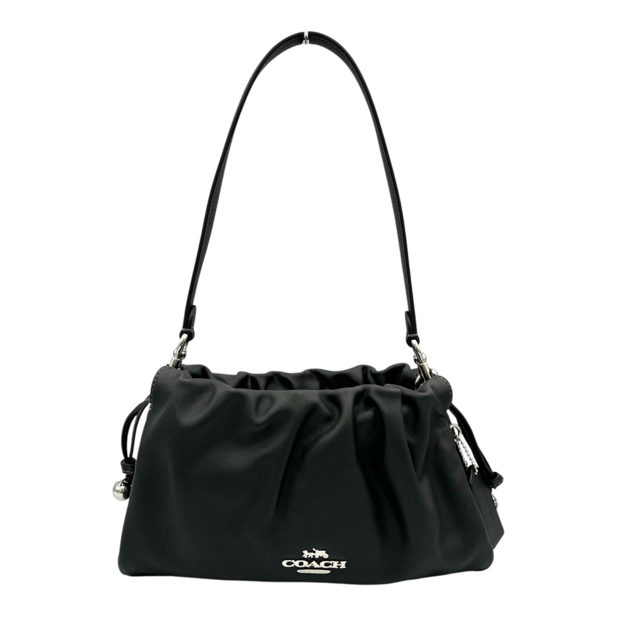 Coach Black Leather Shoulder Bag (Pre-Owned)