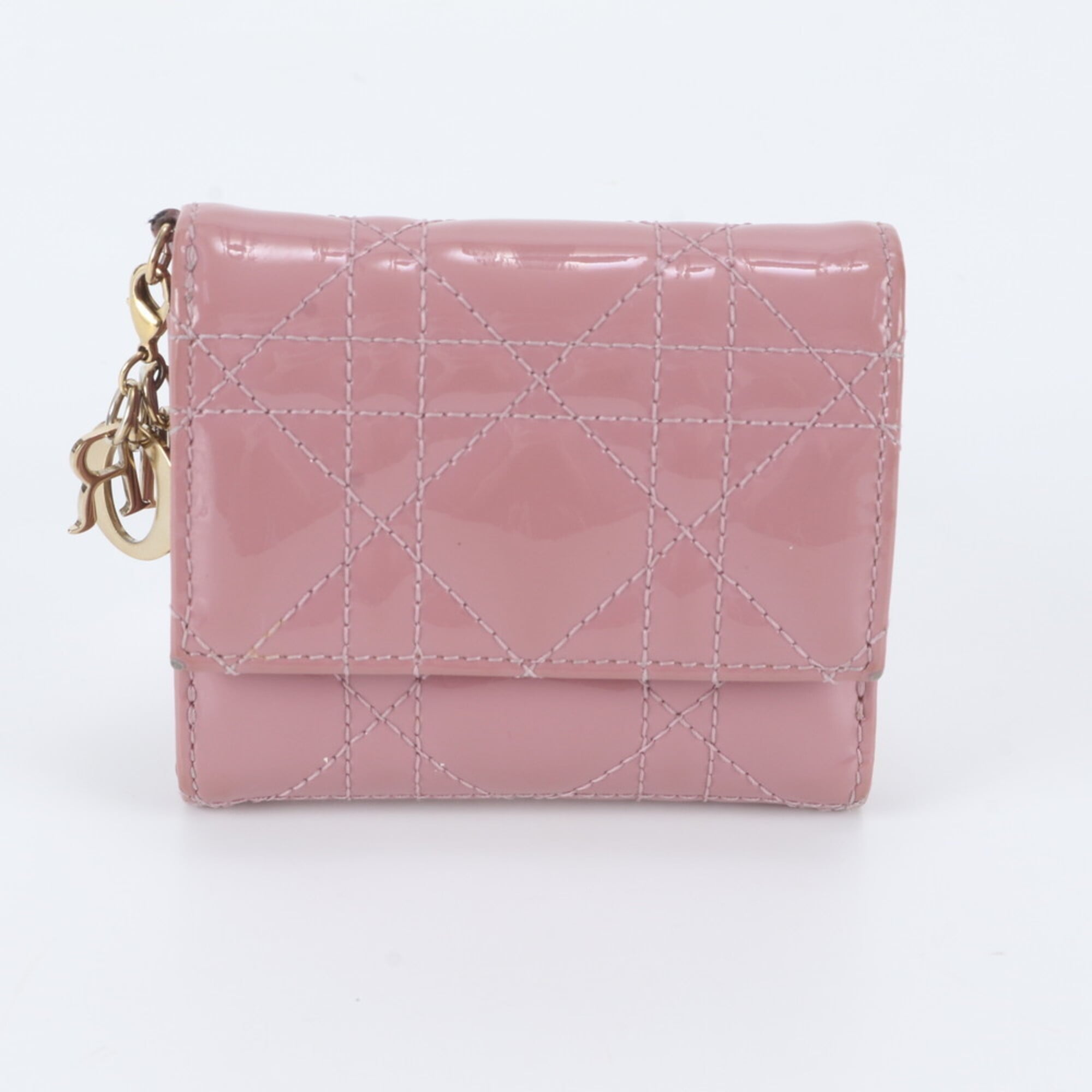 Christian Dior Pink Leather Wallet (Tri-Fold) (Pre-Owned)