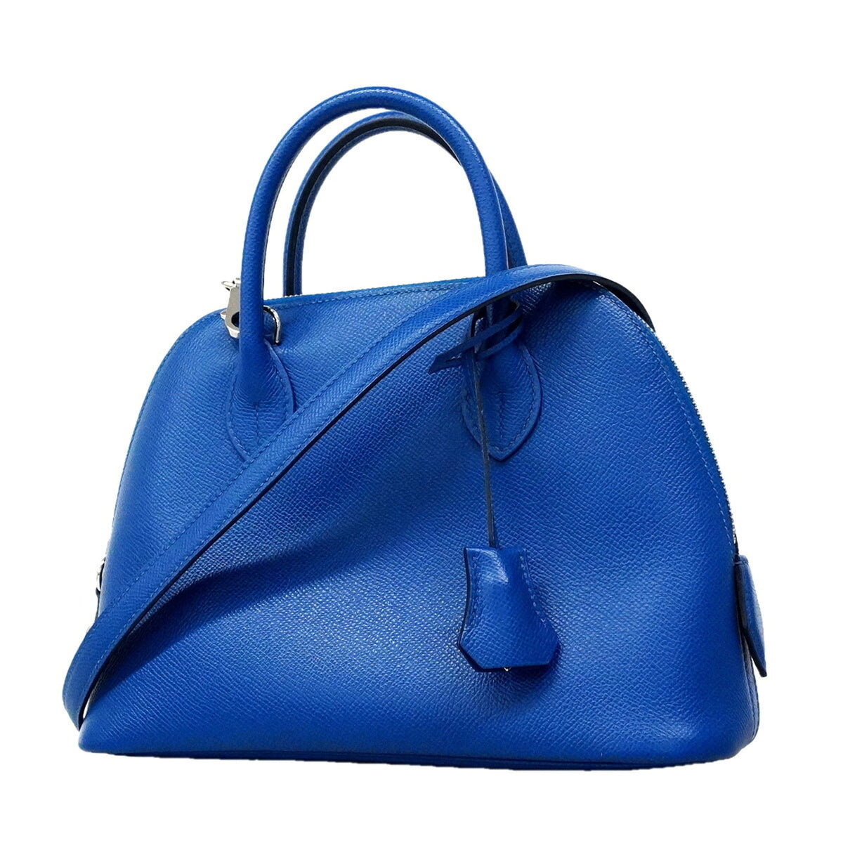 Hermes Blue Leather Handbag (Pre-Owned)