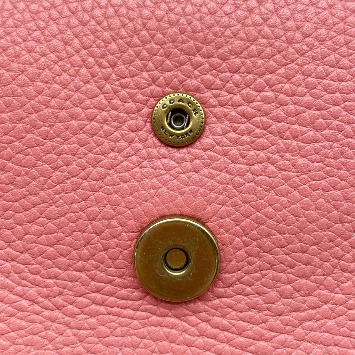Coach Orange Pink Leather Shoulder Bag (Pre-Owned)