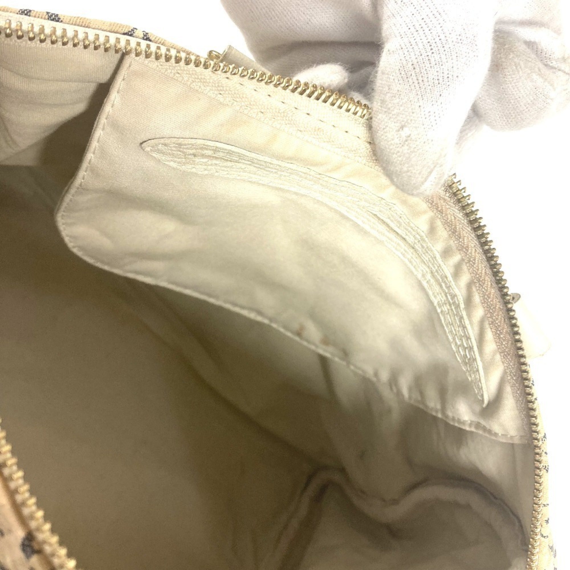 Louis Vuitton Monogram Mini Lin Navy White Monogram Mini Lin Boston Bag Handbag (Pre-Owned)