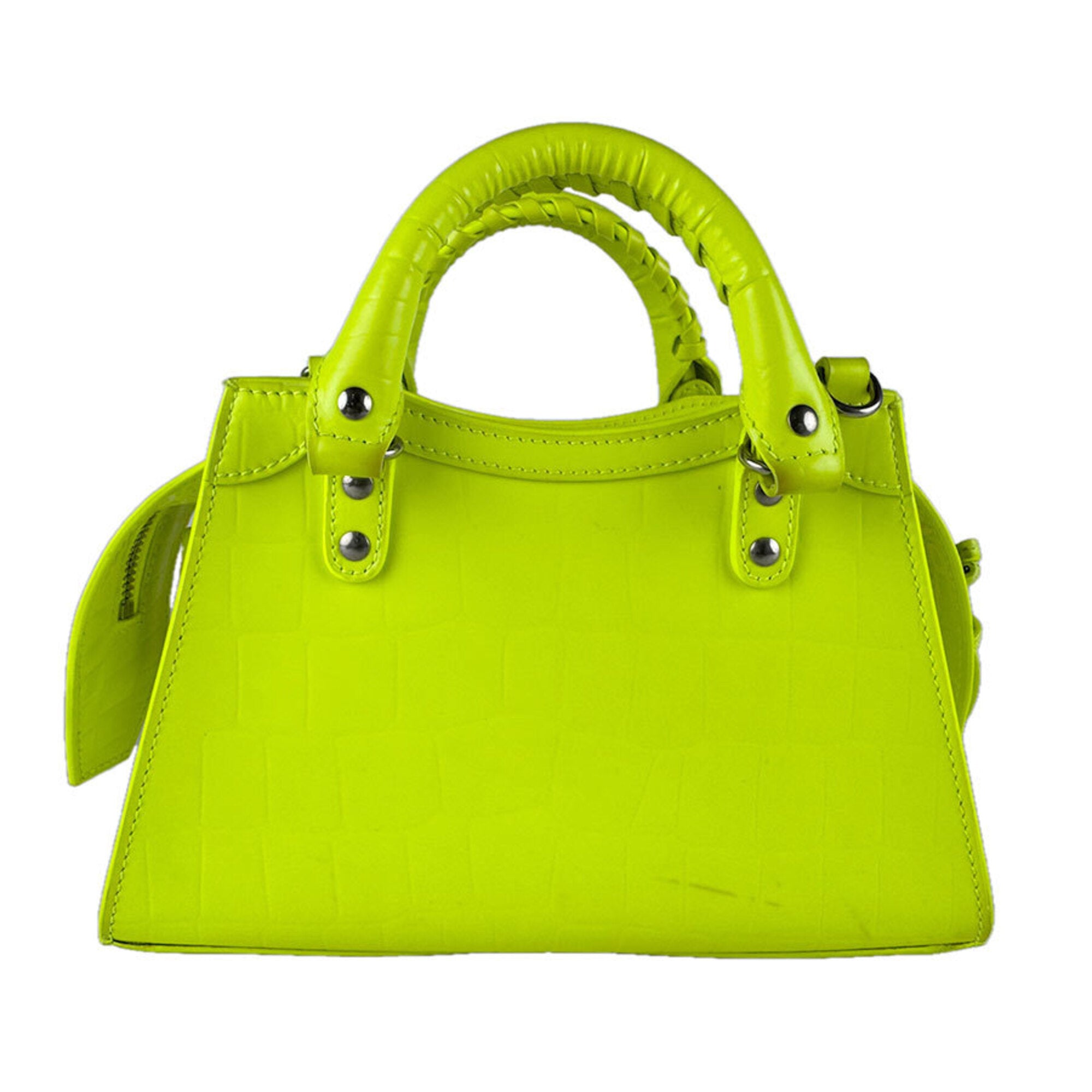 Balenciaga Yellow Leather Handbag Shoulder Bag (Pre-Owned)