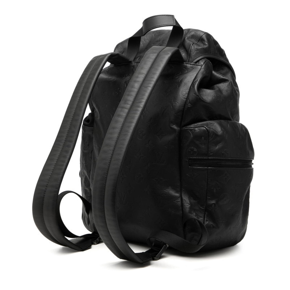 Louis Vuitton Black Noir Leather Backpack (Pre-Owned)