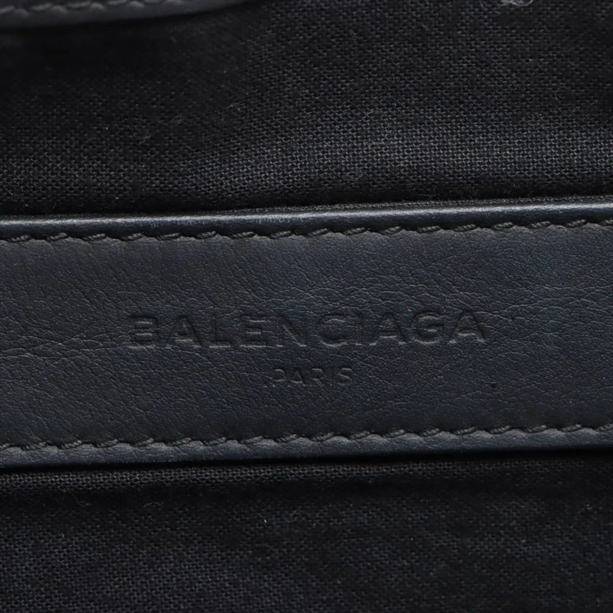 Balenciaga Black Leather Clutch Bag Pouch (Pre-Owned)
