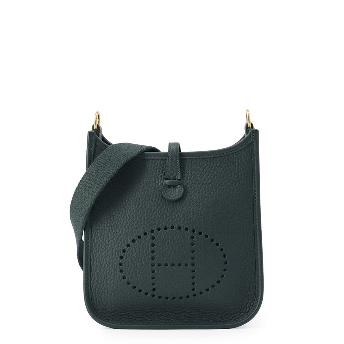 Hermes Evelyne Vert Taurillon Clemence Leather Shoulder Bag (Pre-Owned)