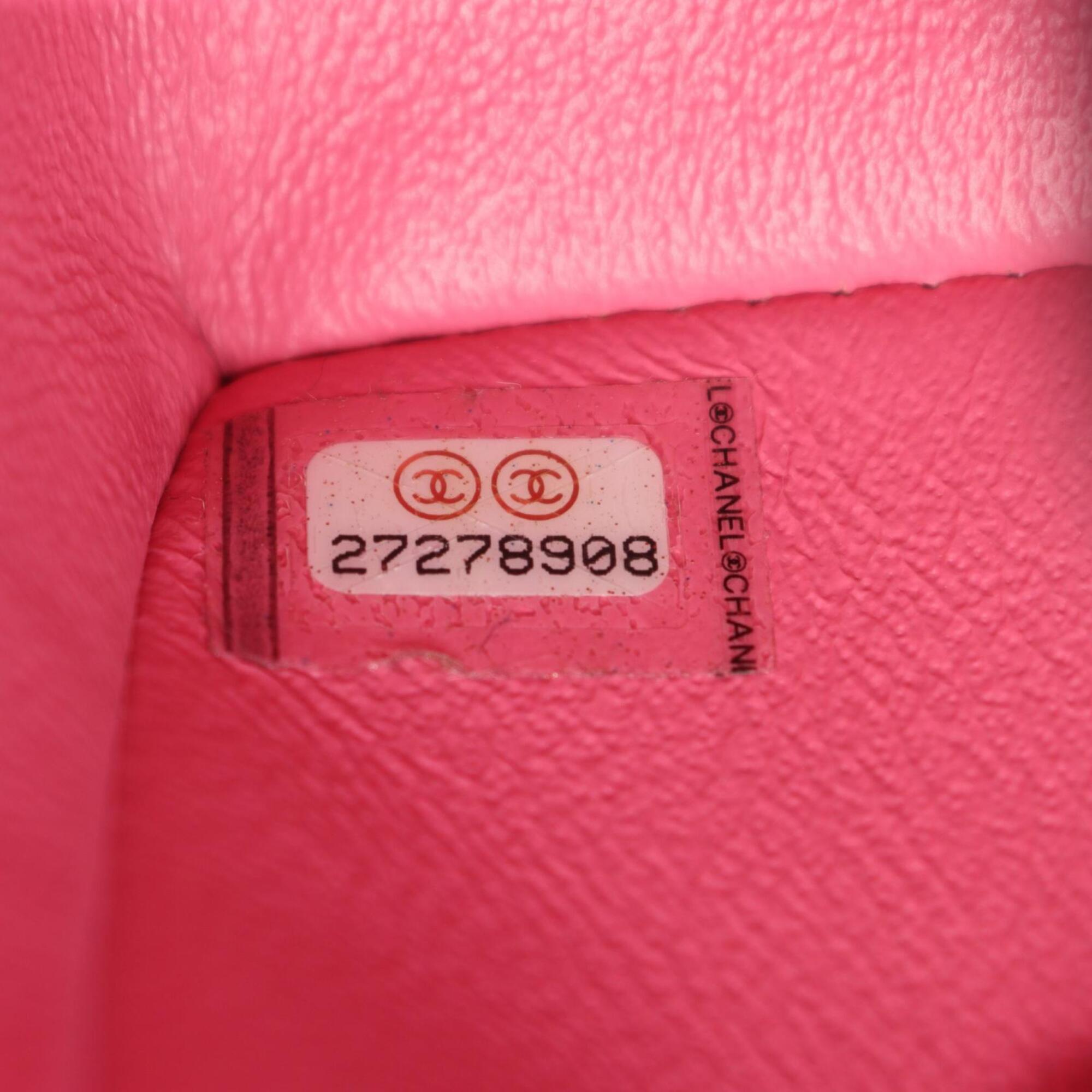 Chanel Pink Leather Handbag Shoulder Bag (Pre-Owned)
