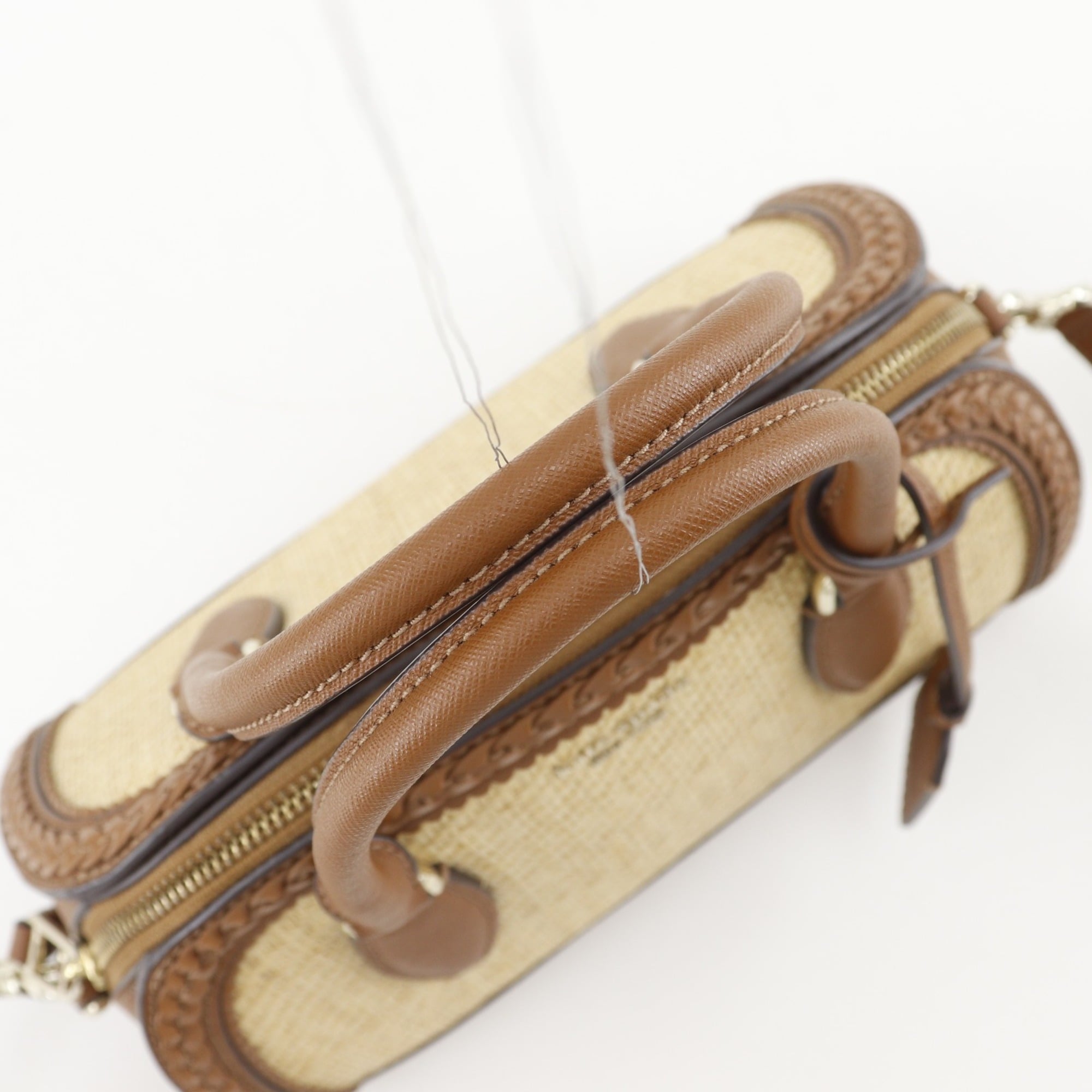 Kate Spade Brown Straw Leather Handbag (Pre-Owned)