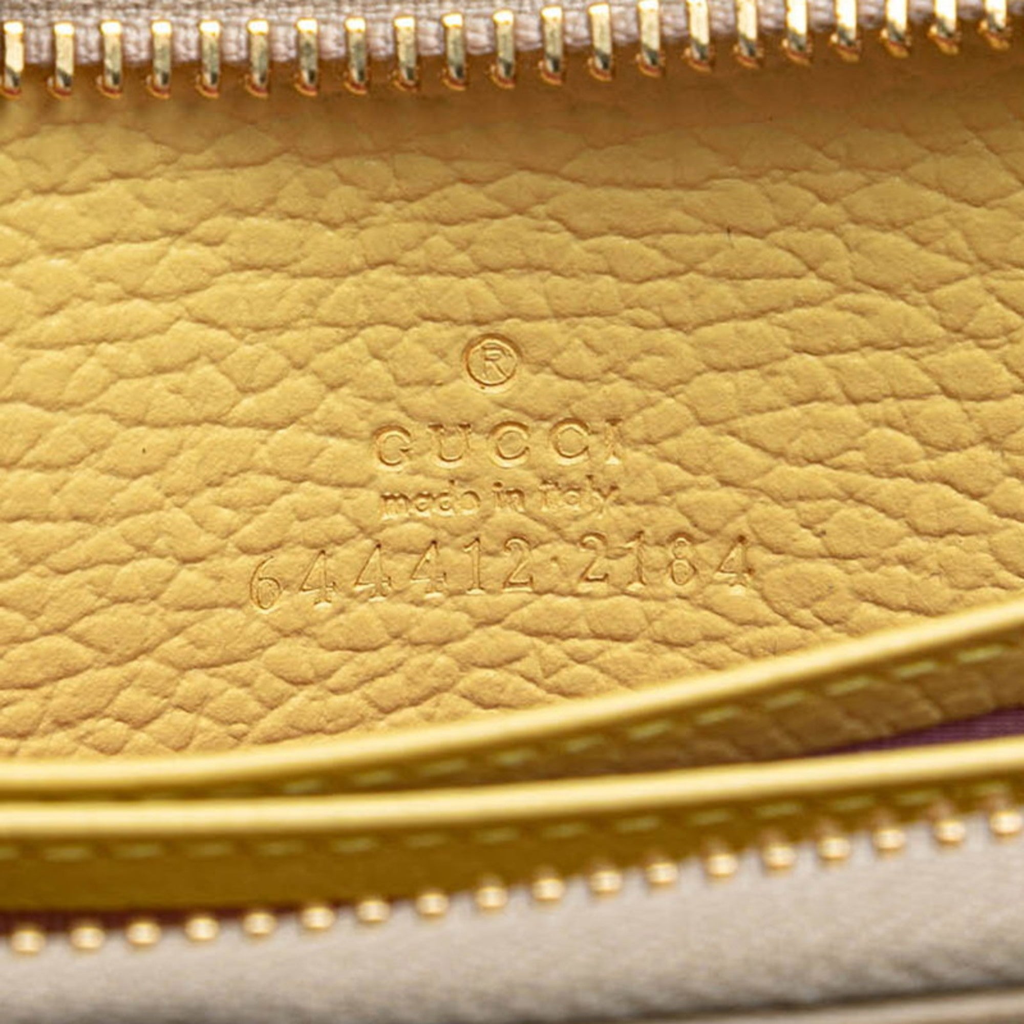Gucci Gold Beige Leather Coin Purse/Coin Case (Pre-Owned)