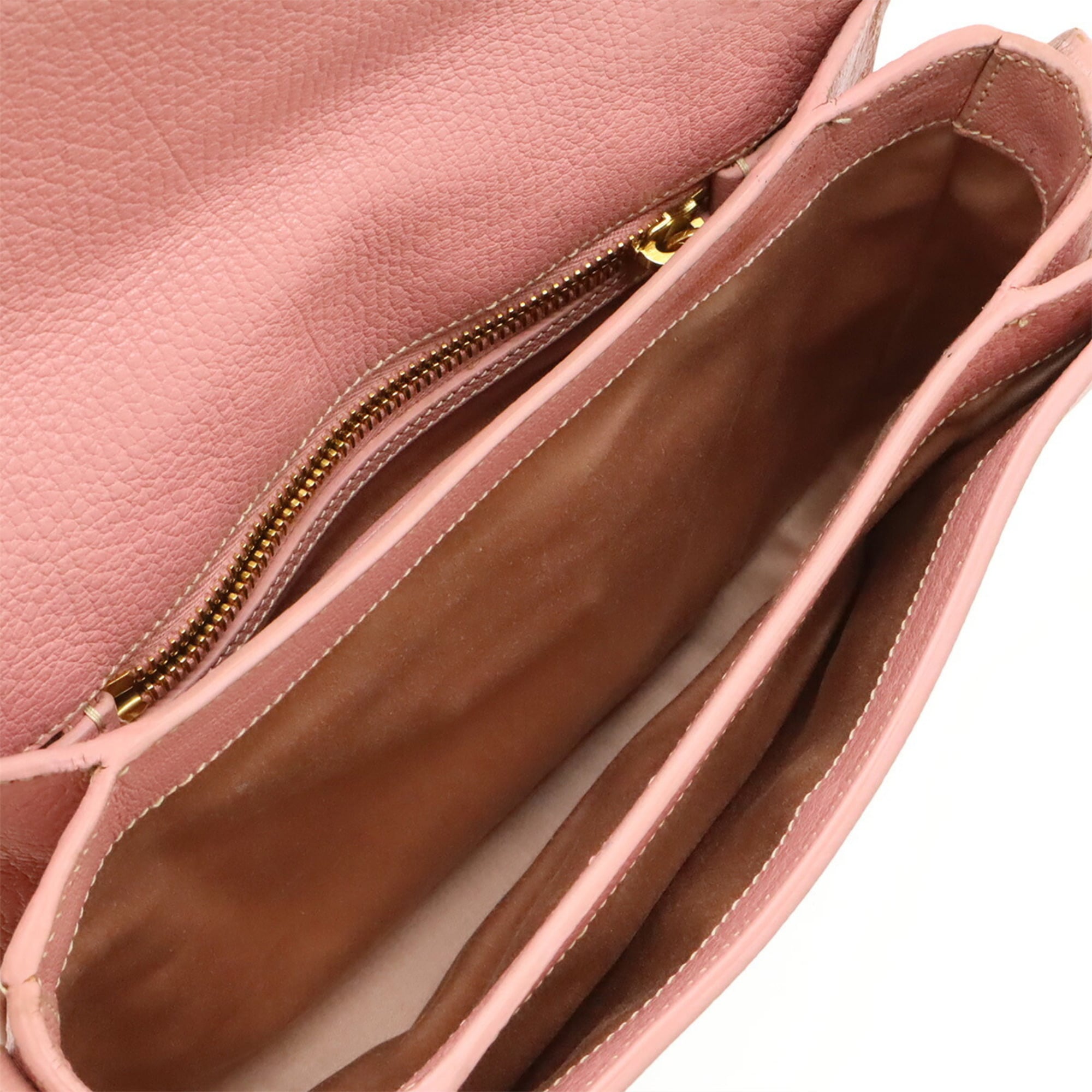Miu Miu Pink Leather Pochette Shoulder Bag (Pre-Owned)