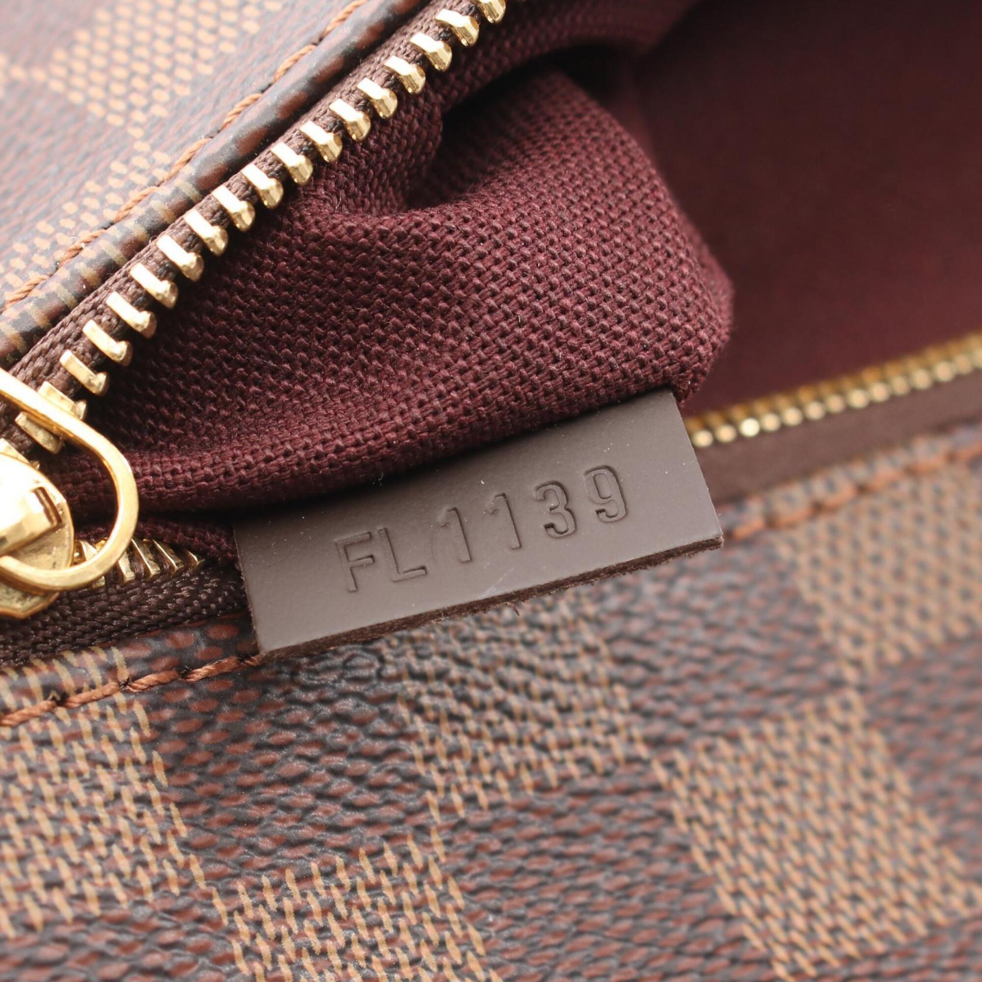 Louis Vuitton Brown Damier Canvas Coated Canvas Leather Handbag Tote Bag (Pre-Owned)