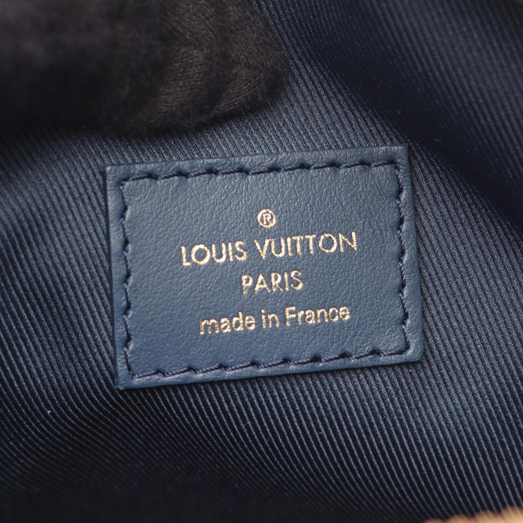 Louis Vuitton Blue Navy Monogram Denim Handbag Shoulder Bag (Pre-Owned)