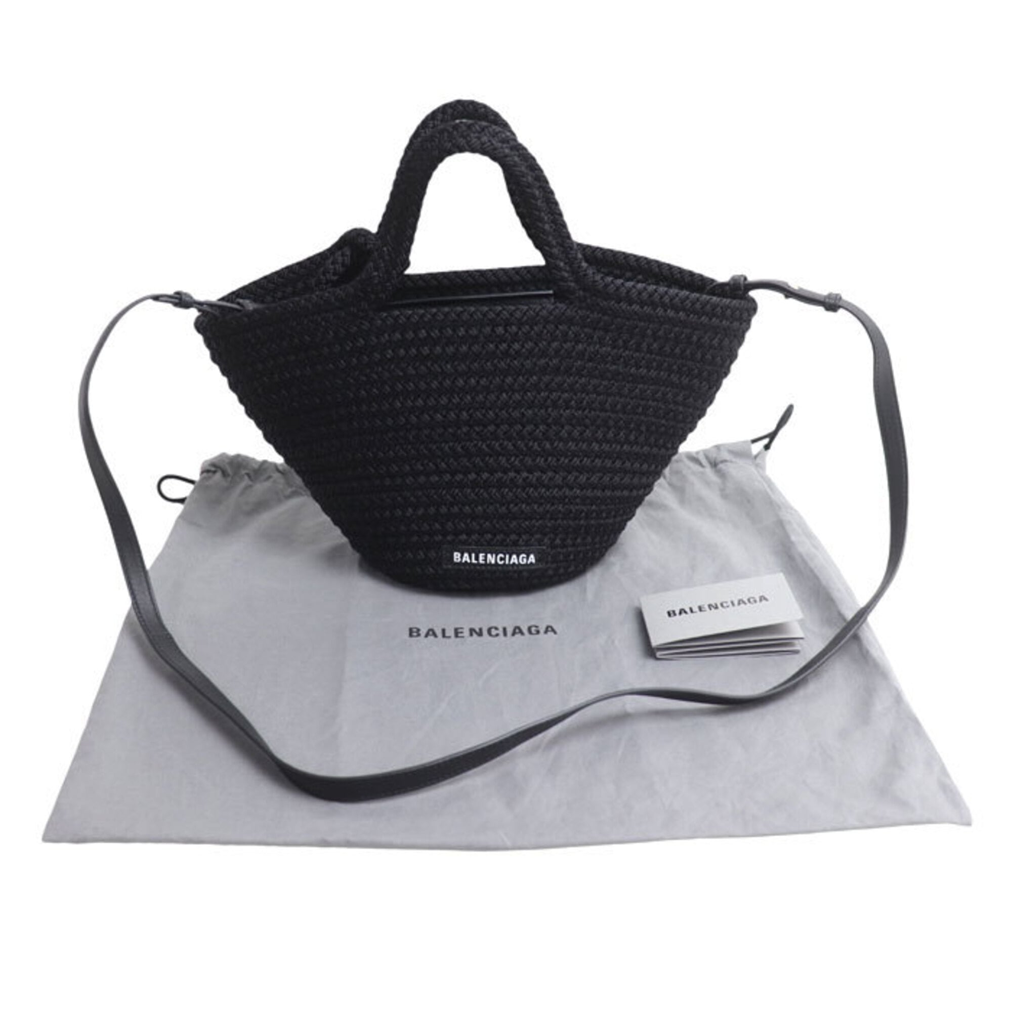 Balenciaga Black Nylon Leather Shoulder Bag (Pre-Owned)