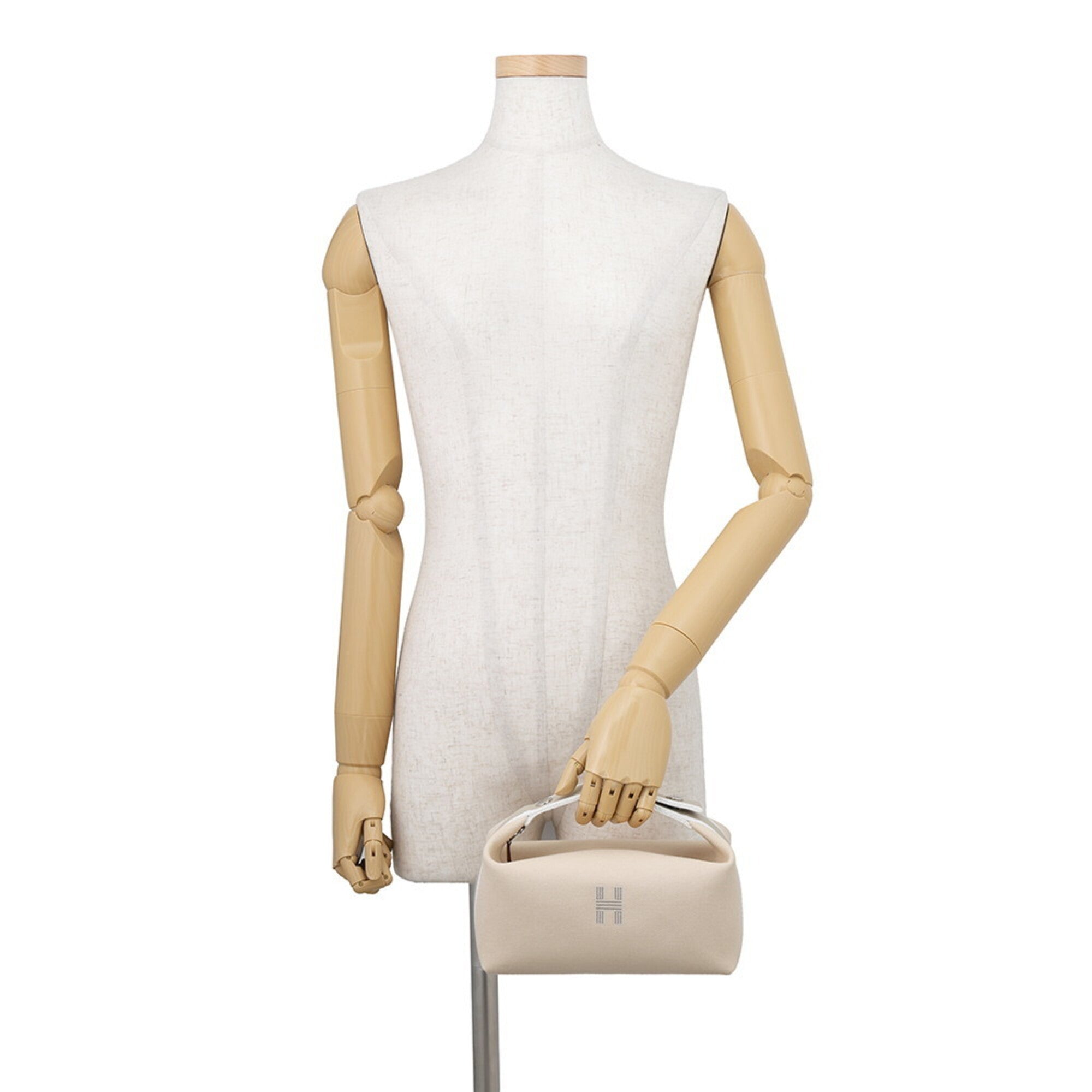 Hermes Beige Canvas Handbag Pouch (Pre-Owned)