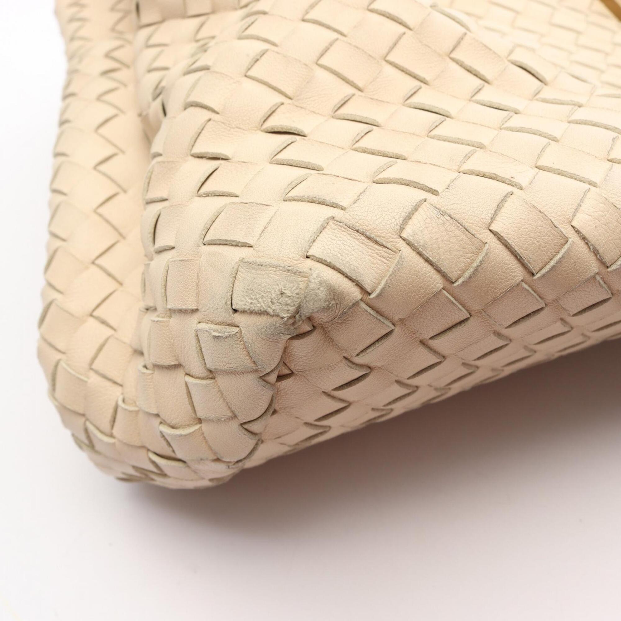 Bottega Veneta Intrecciato Beige Leather Handbag Tote Bag (Pre-Owned)