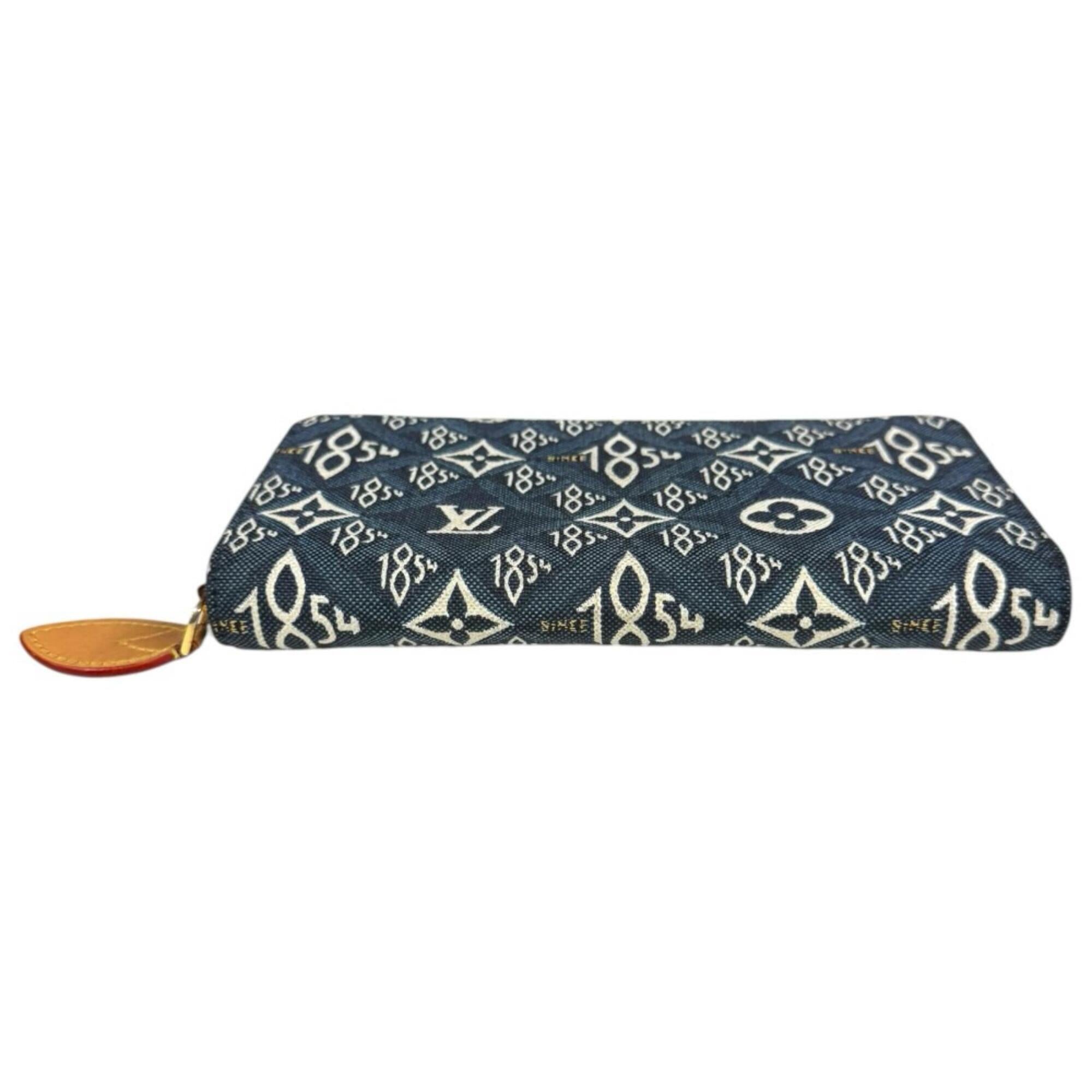 Louis Vuitton Navy Jacquard Canvas Long Wallet (Bi-Fold) (Pre-Owned)