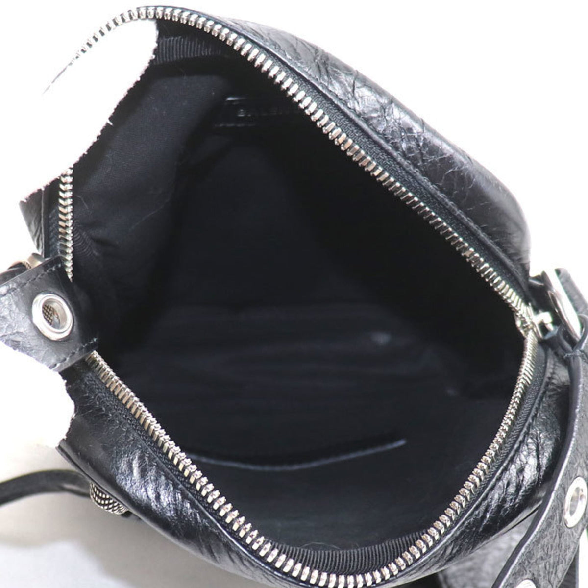 Balenciaga Black Leather Pouch Shoulder Bag (Pre-Owned)
