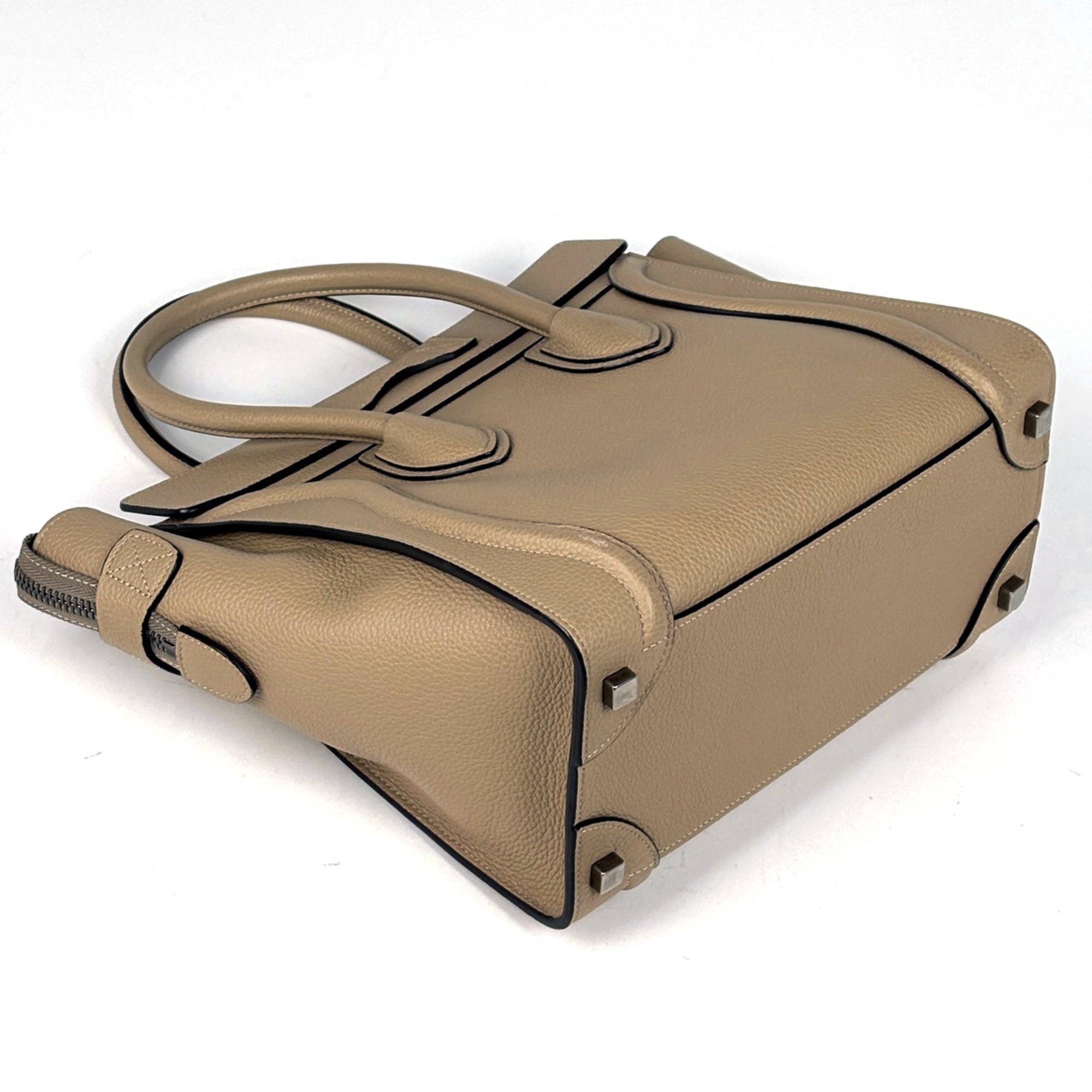 Celine Beige Leather Handbag Tote Bag (Pre-Owned)