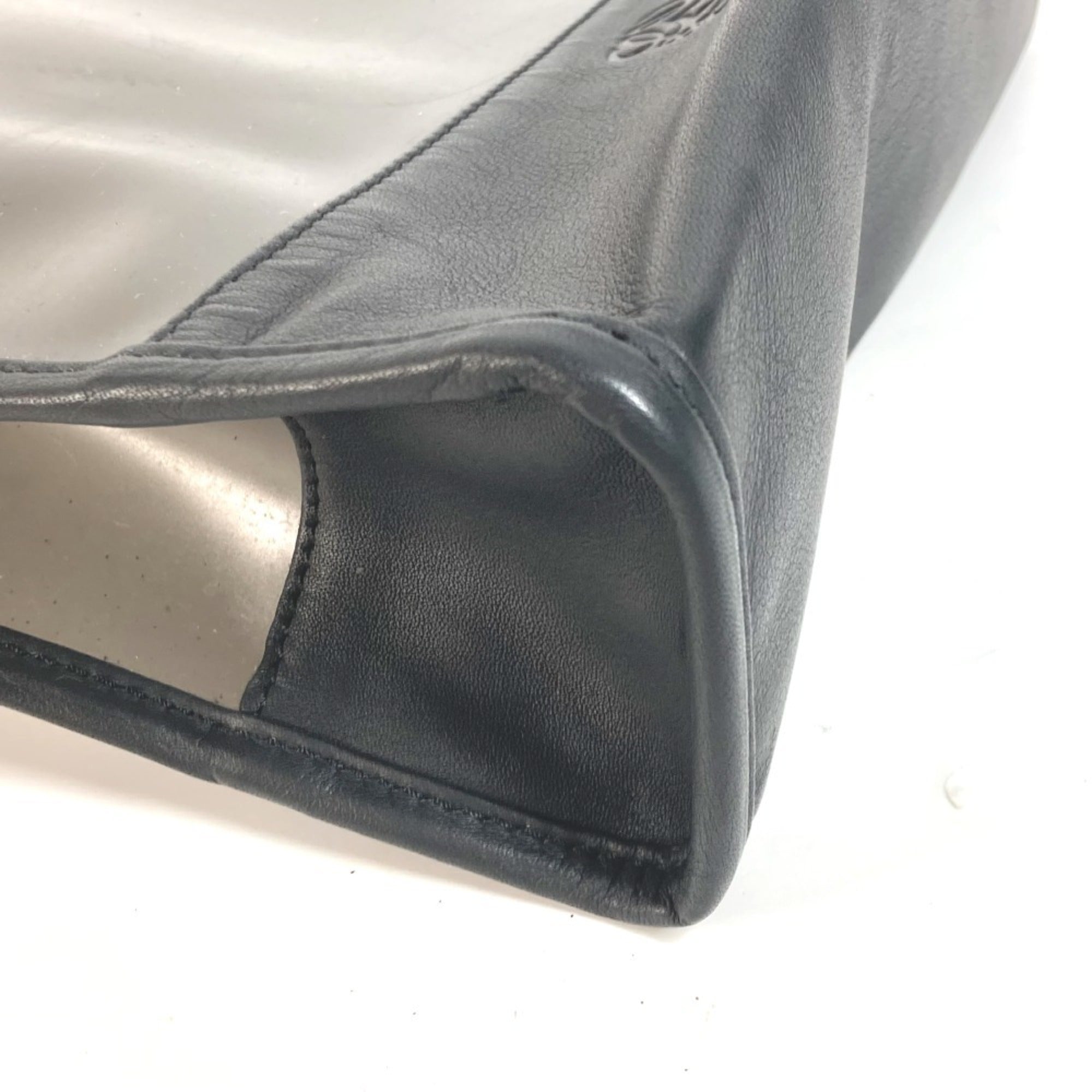 Loewe Black Vinyl Leather Shoulder Bag Tote Bag (Pre-Owned)