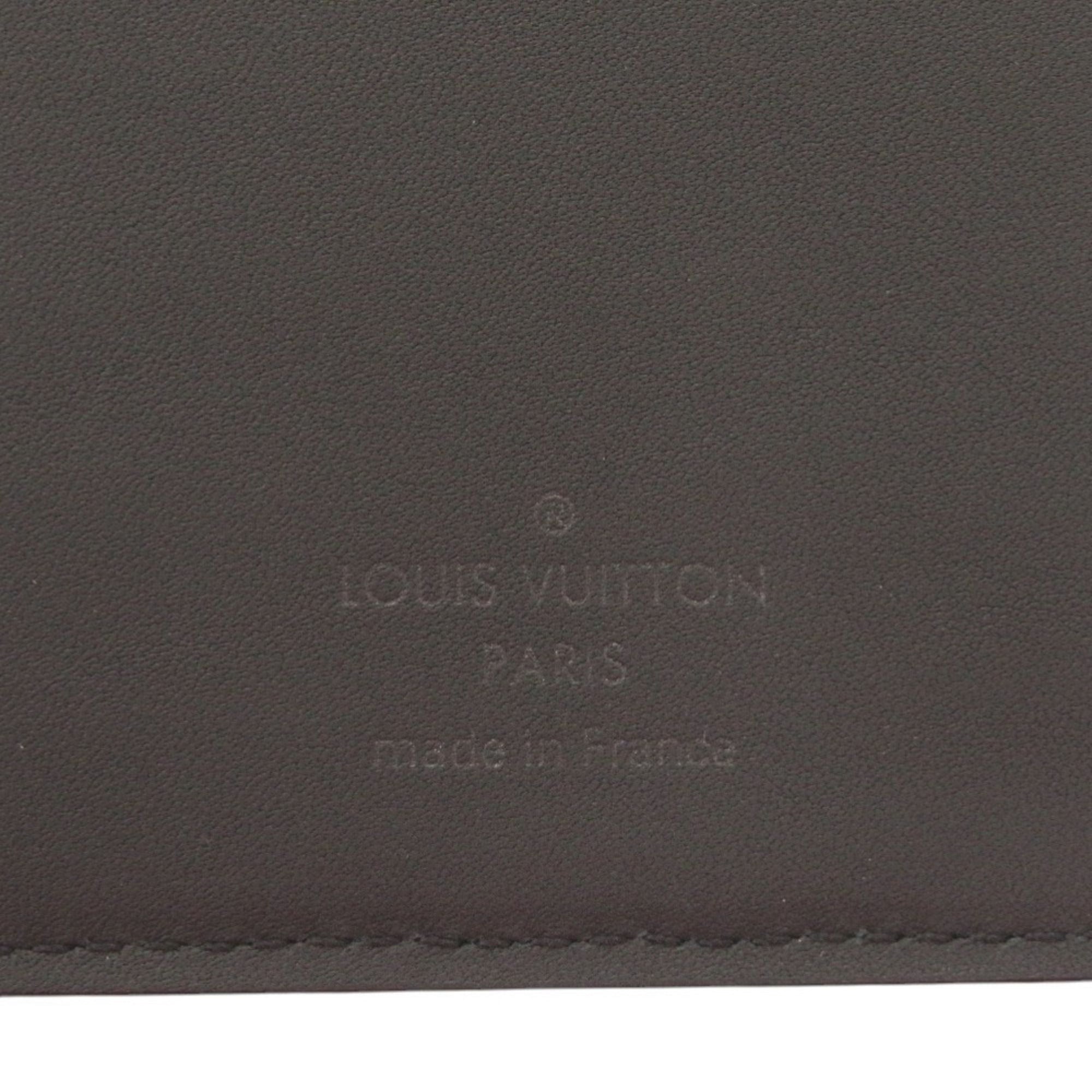 Louis Vuitton Black Leather Long Wallet (Bi-Fold) (Pre-Owned)