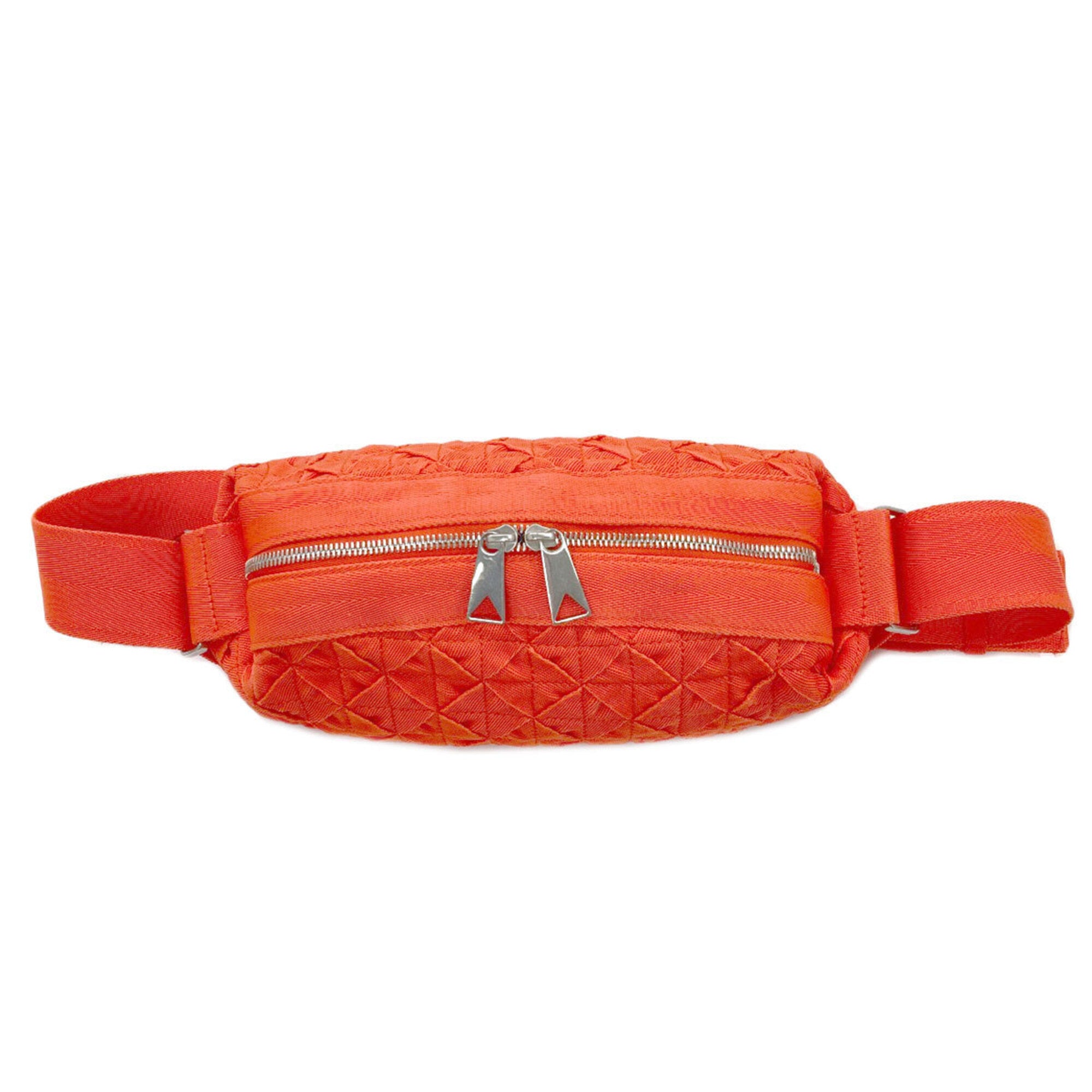 Bottega Veneta Orange Canvas Sling Bag (Pre-Owned)