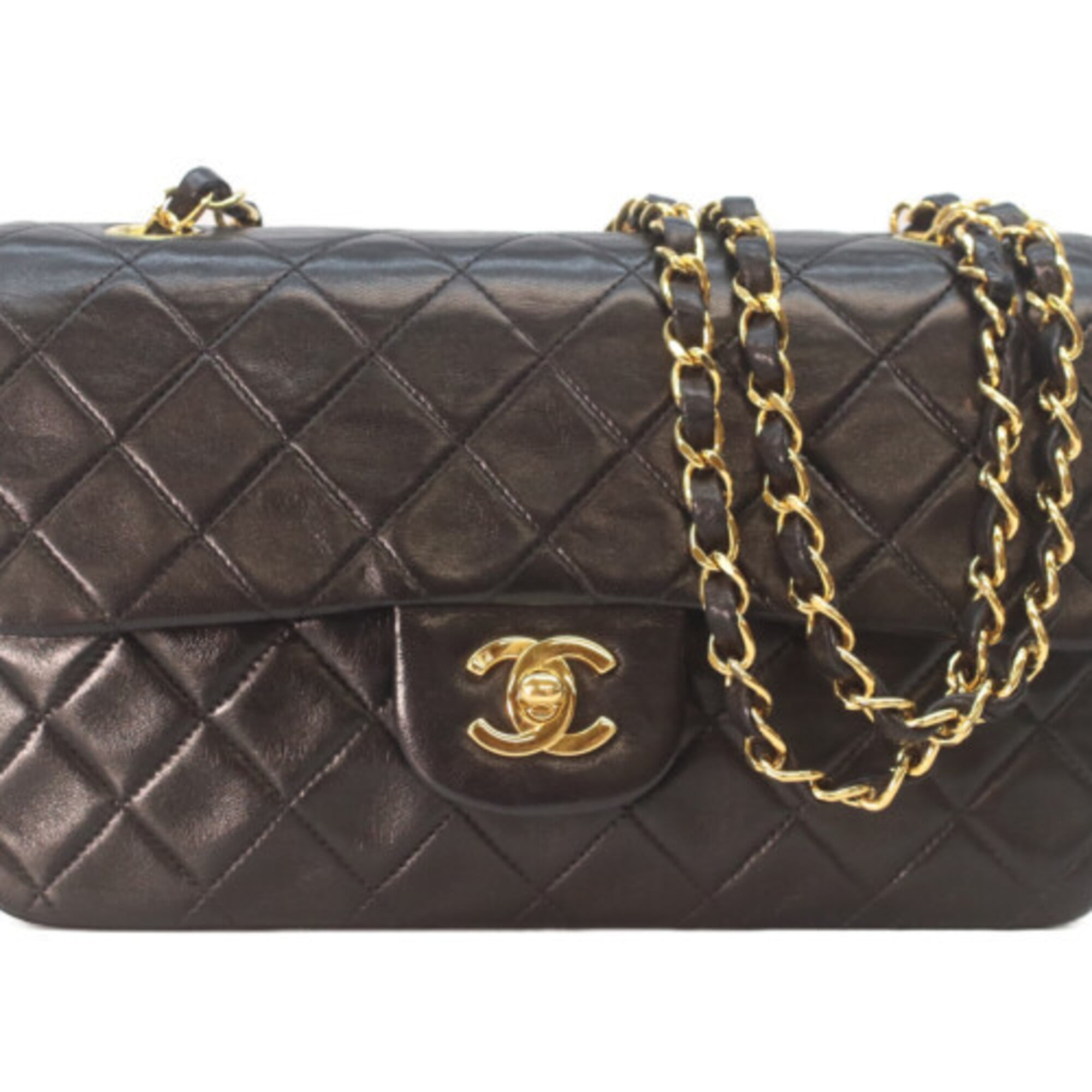 Chanel Black Leather Shoulder Bag (Pre-Owned)