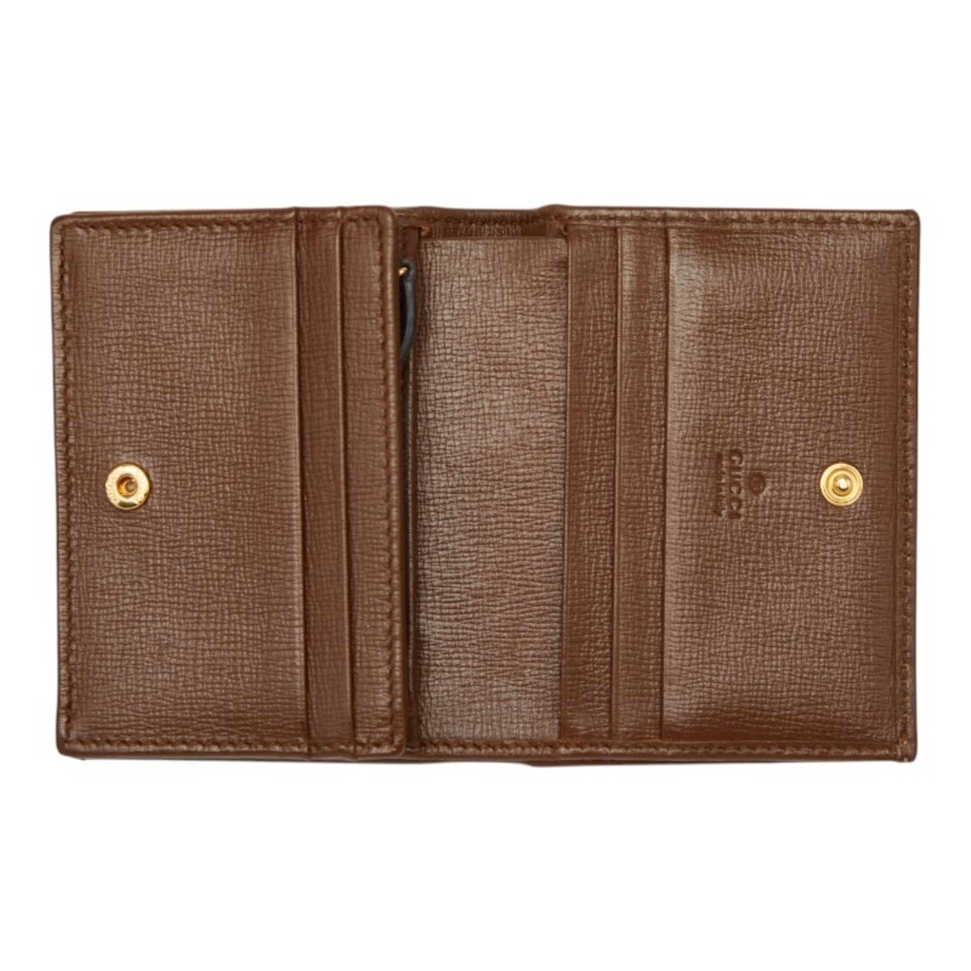 Gucci Beige Brown Pvc Leather Wallet (Bi-Fold) (Pre-Owned)