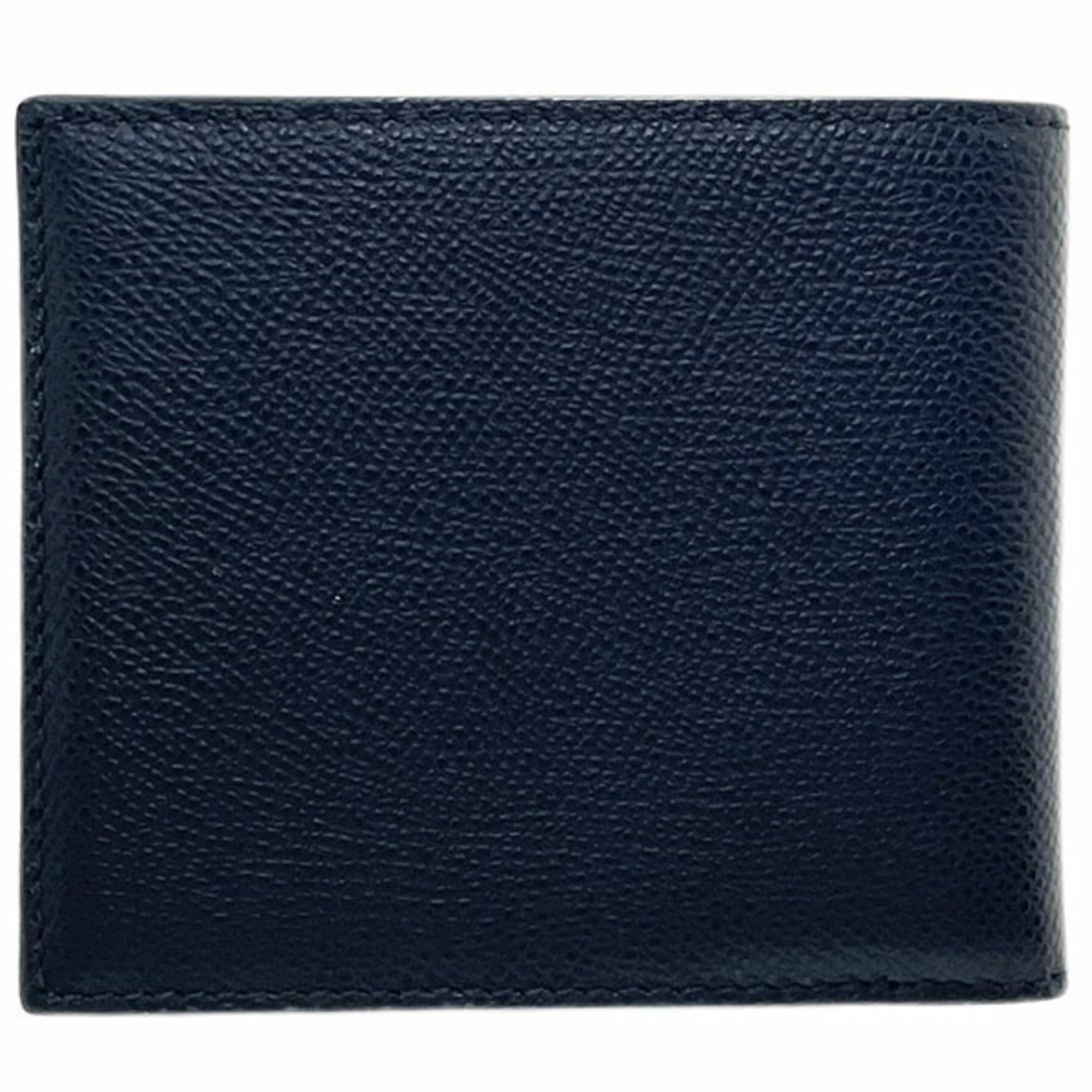 Bally Black Red Color White Leather Bill Wallet (Bi-Fold) (Pre-Owned)