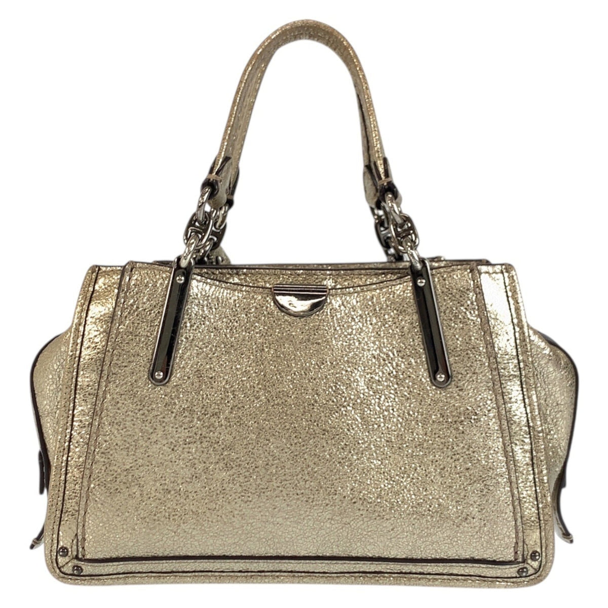 Coach Metallic Gold Leather Handbag Shoulder Bag (Pre-Owned)