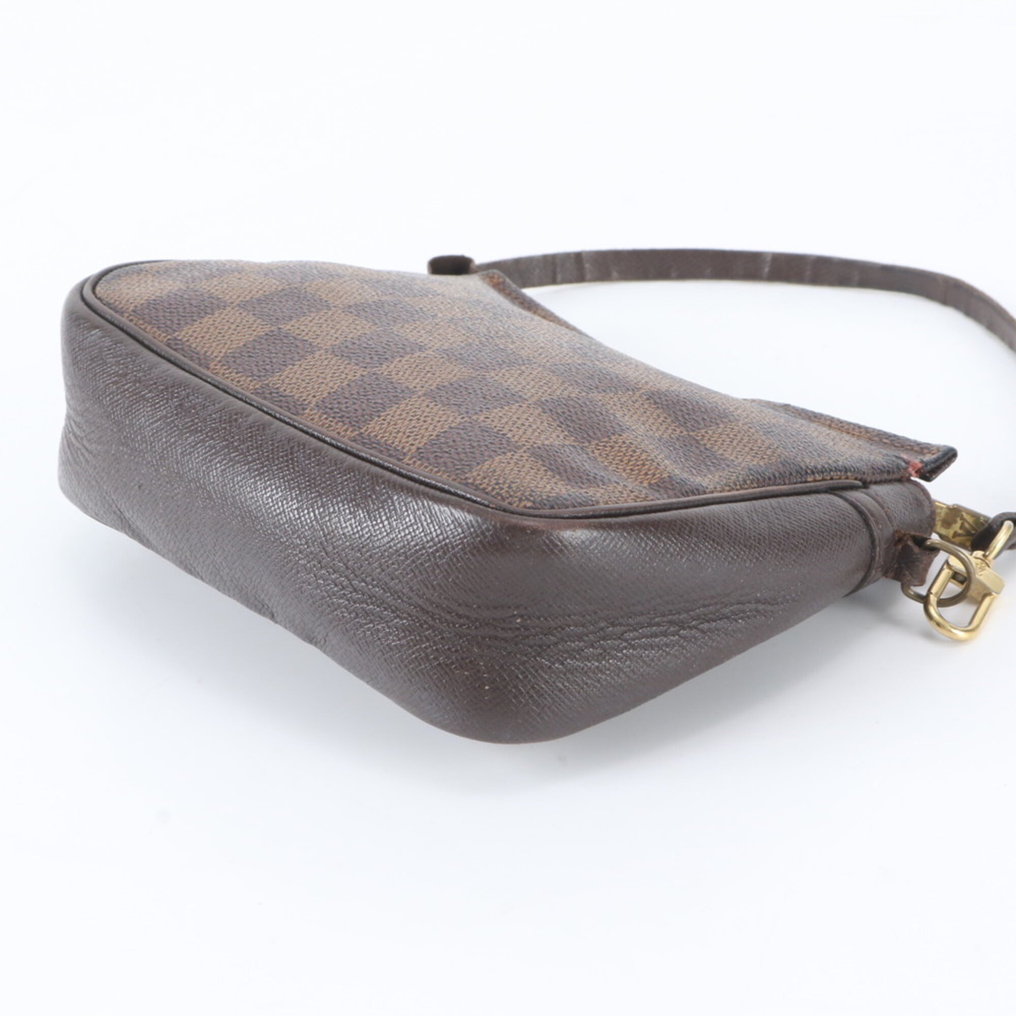 Louis Vuitton Brown Ebene Leather Coated Canvas Handbag Pouch (Pre-Owned)