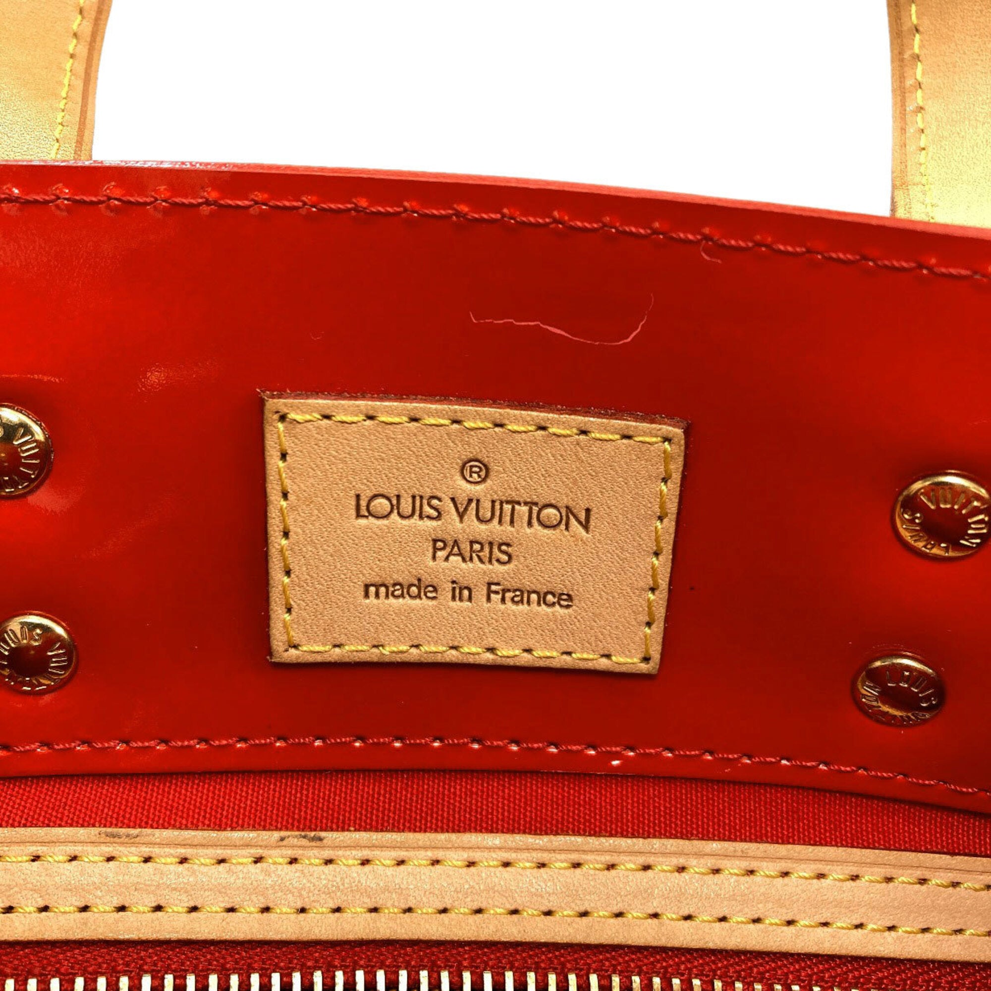 Louis Vuitton Vernis Red Color Vernis Handbag (Pre-Owned)