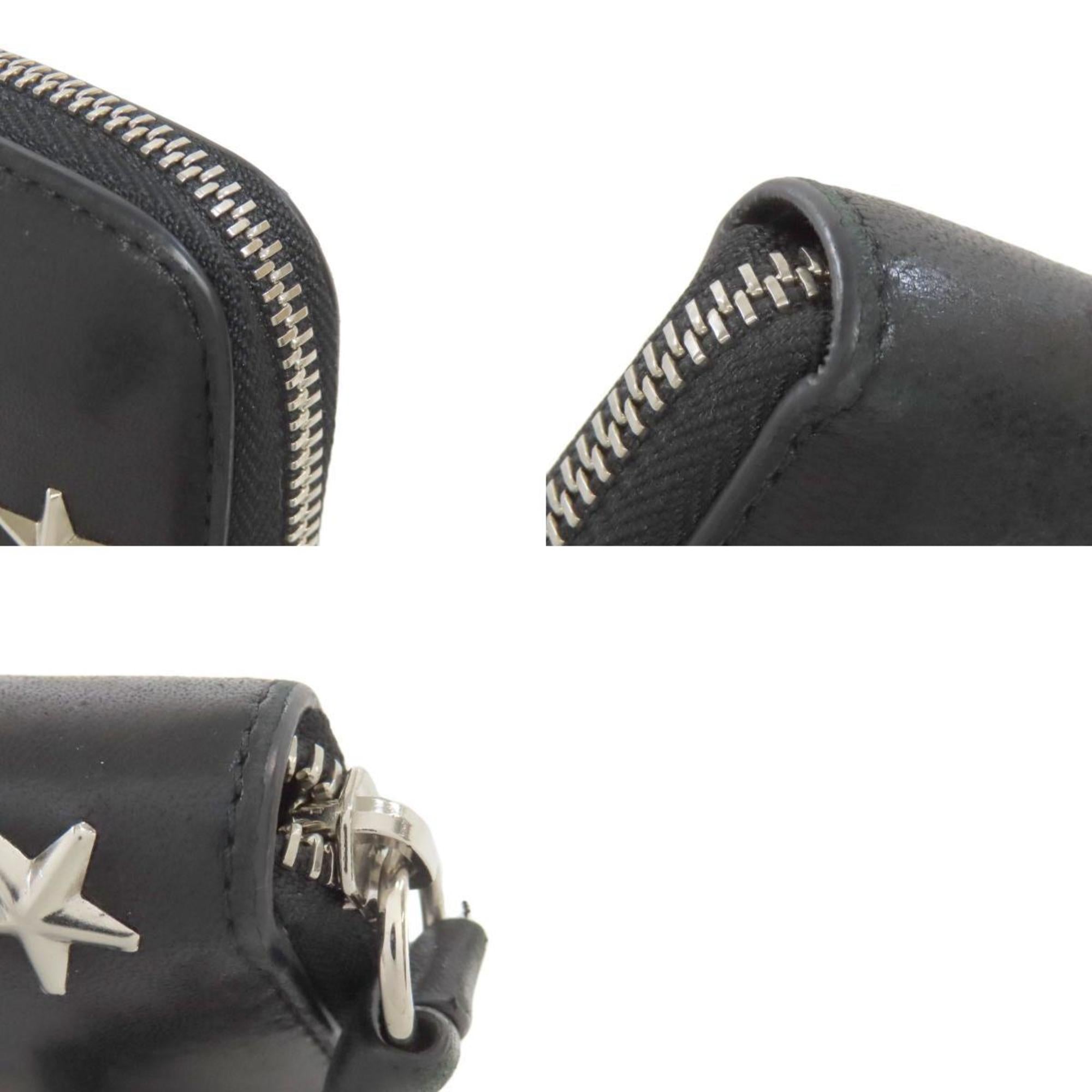 Jimmy Choo Black Leather Long Wallet (Bi-Fold) (Pre-Owned)